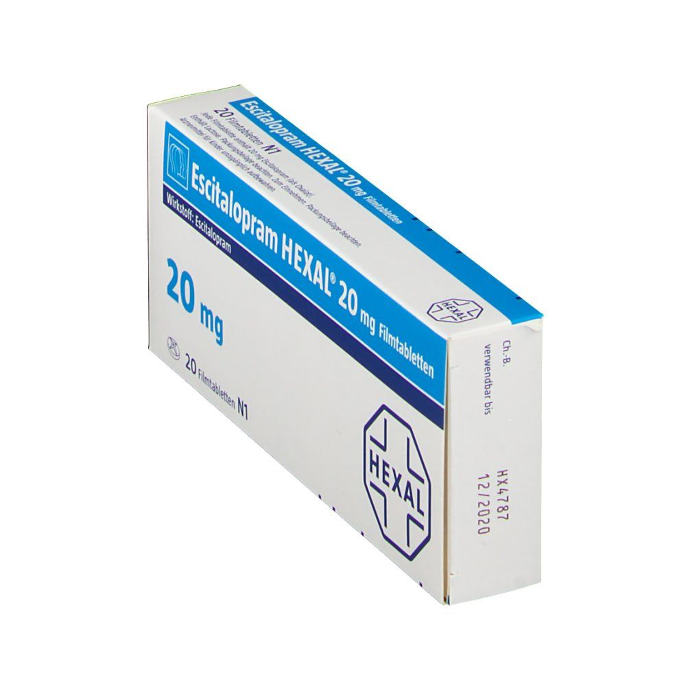 ESCITALOPRAM HEXAL20MG FTA 20 St mit dem ERezept kaufen Shop Apotheke
