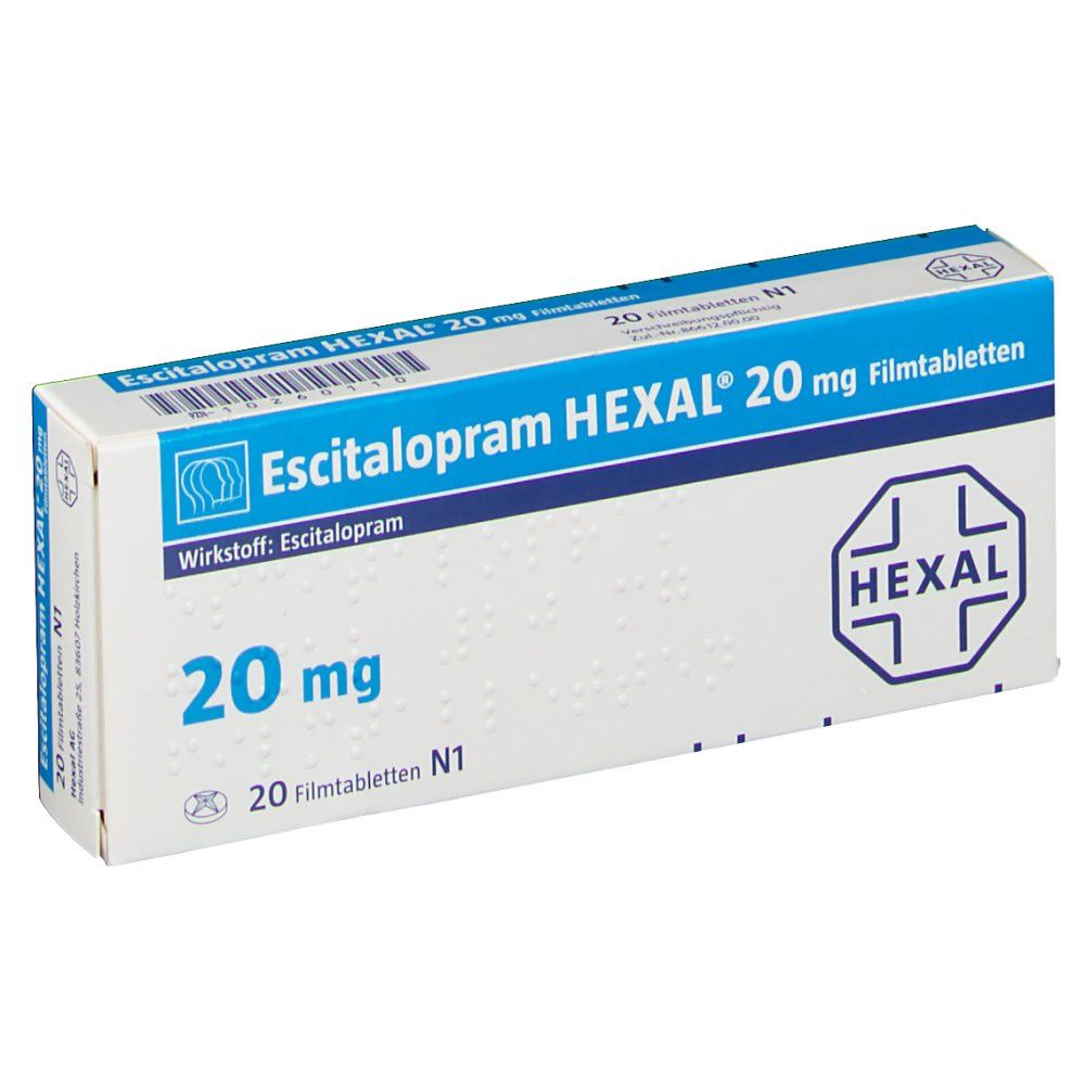 ESCITALOPRAM HEXAL20MG FTA 20 St mit dem ERezept kaufen Shop Apotheke