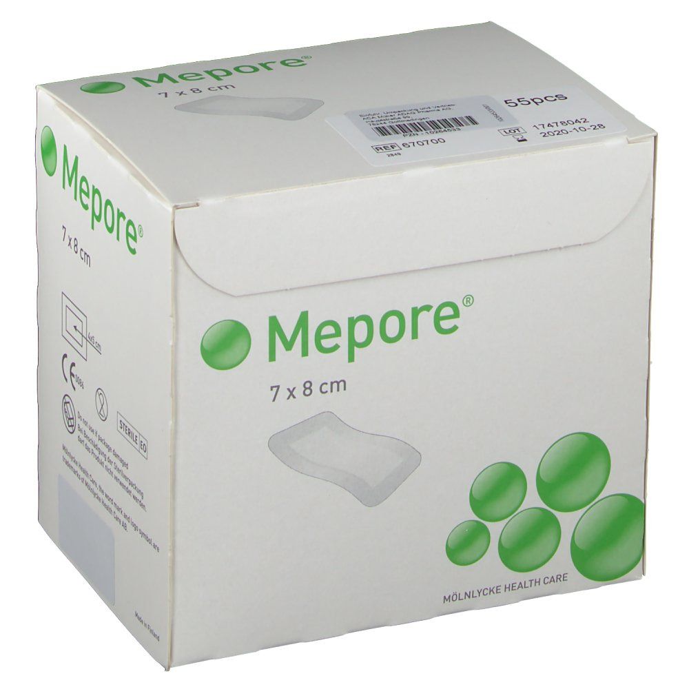 Mepore Wundverband steril 7x8 cm 55 St Pflaster