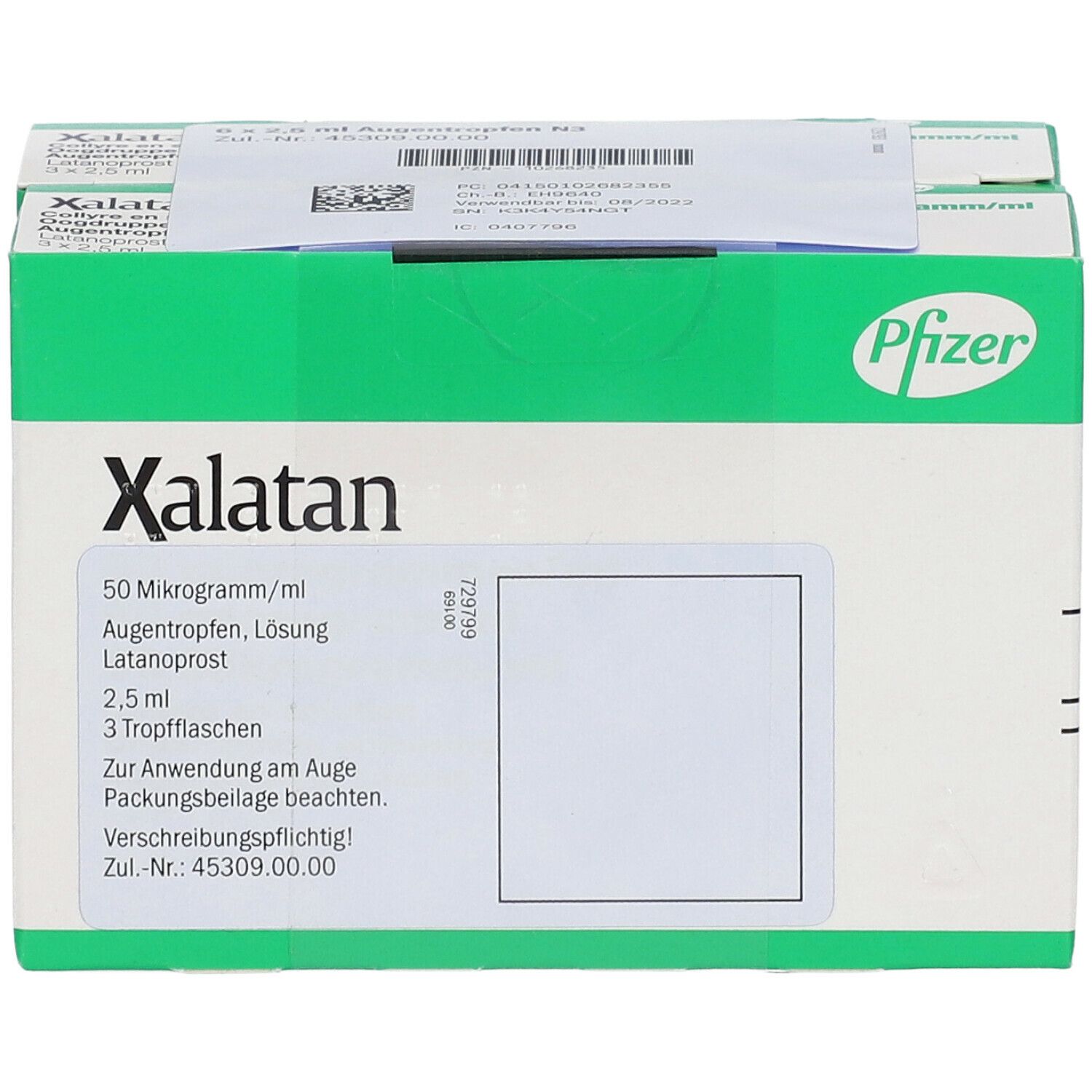 Xalatan 0,005% 6x2,5 Ml Mit Dem E-Rezept Kaufen - Shop Apotheke