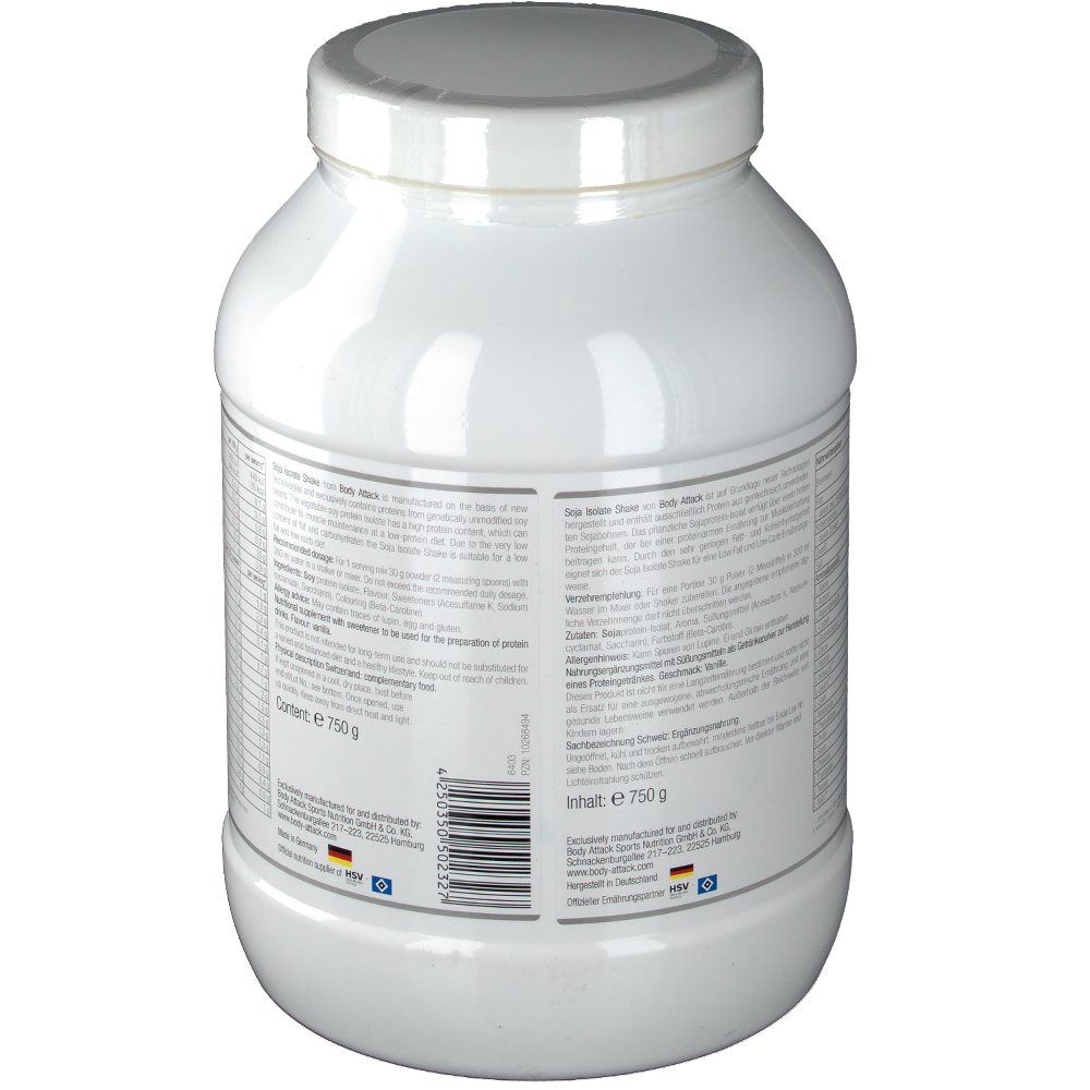 Body Attack Soja Isolate Shake Vanille
