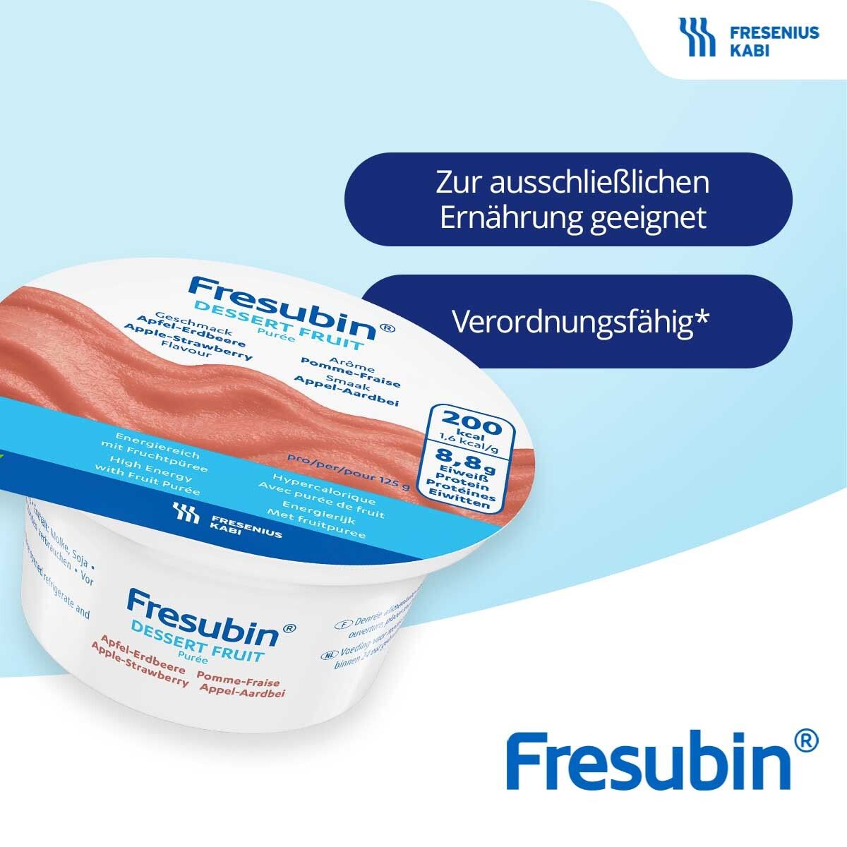 Fresubin Dessert Fruit Mischkarton | Aufbaukost bei Mangelernährung & Appetitlosigkeit