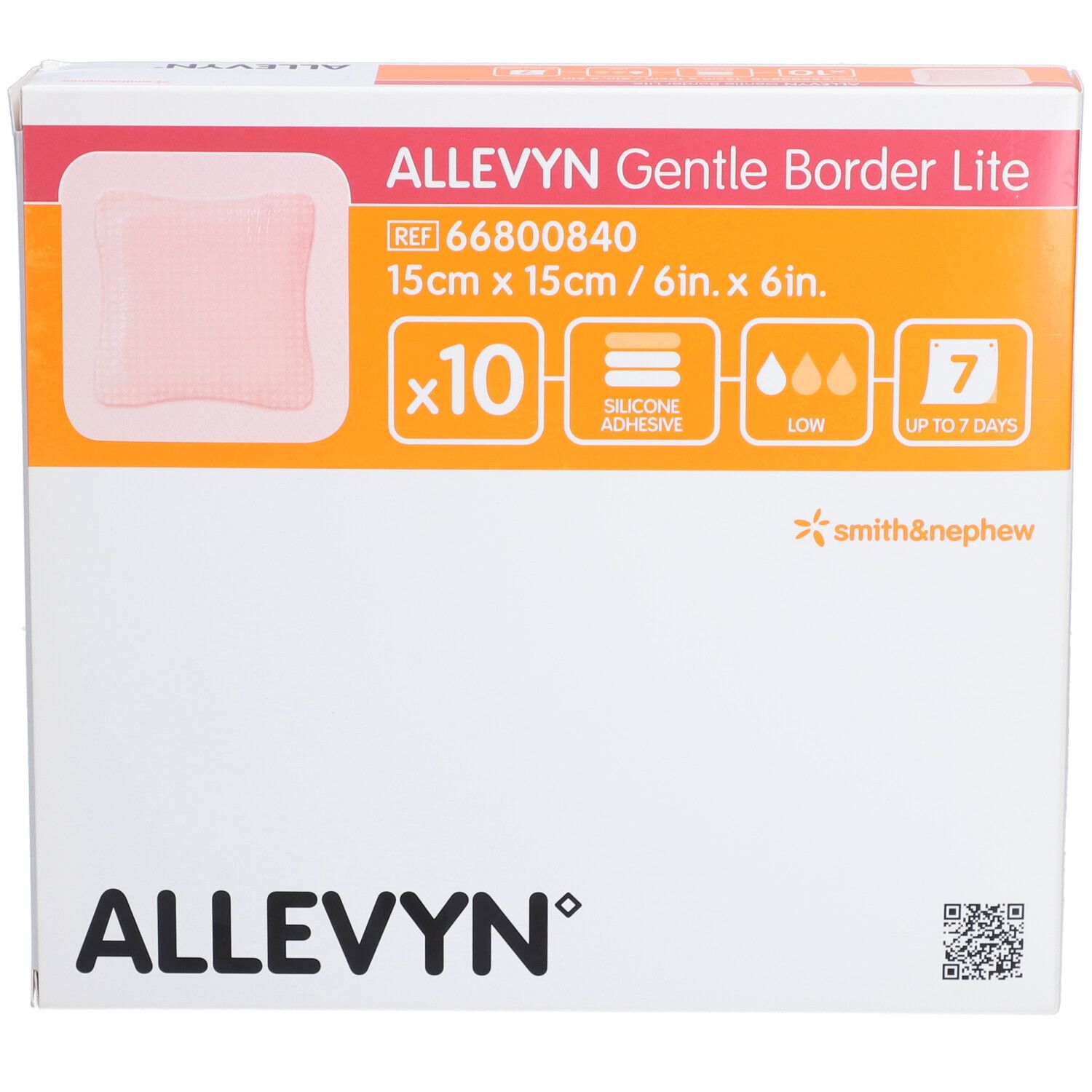 ALLEVYN® Gentle Border Lite 15 x 15 cm
