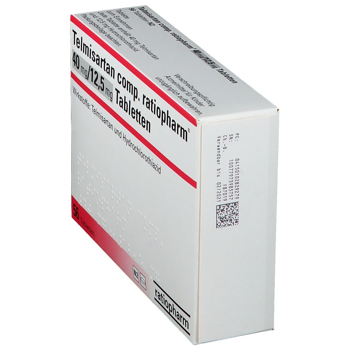 Telmisartan comp. ratiopharm® 40 mg/12,5 mg