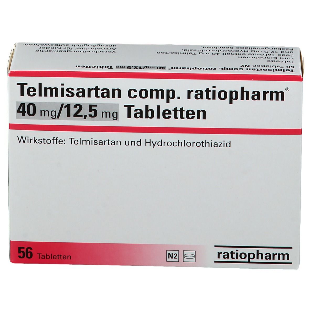 Telmisartan comp. ratiopharm® 40 mg/12,5 mg