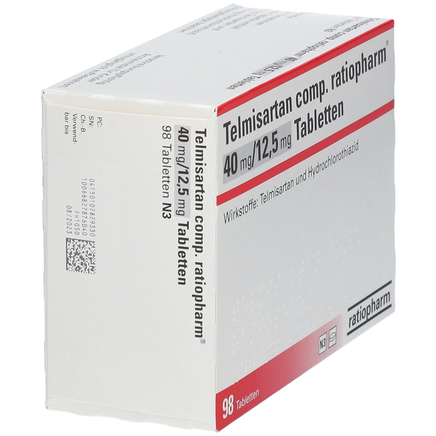Telmisartan comp. ratiopharm® 40 mg/12,5 mg