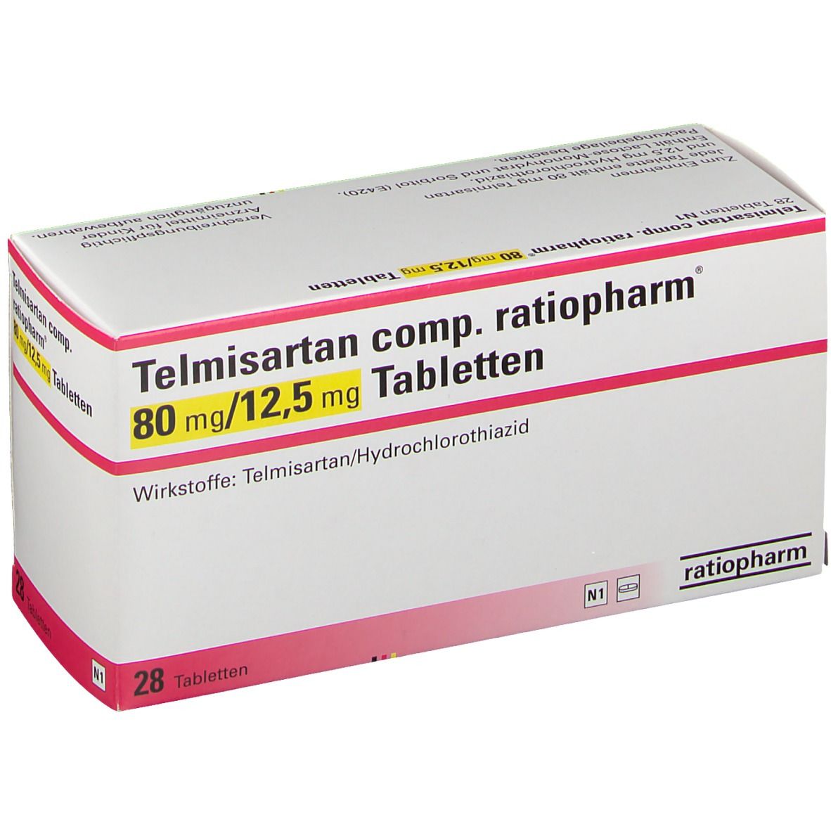 Telmisartan comp. ratiopharm® 80 mg/12,5 mg