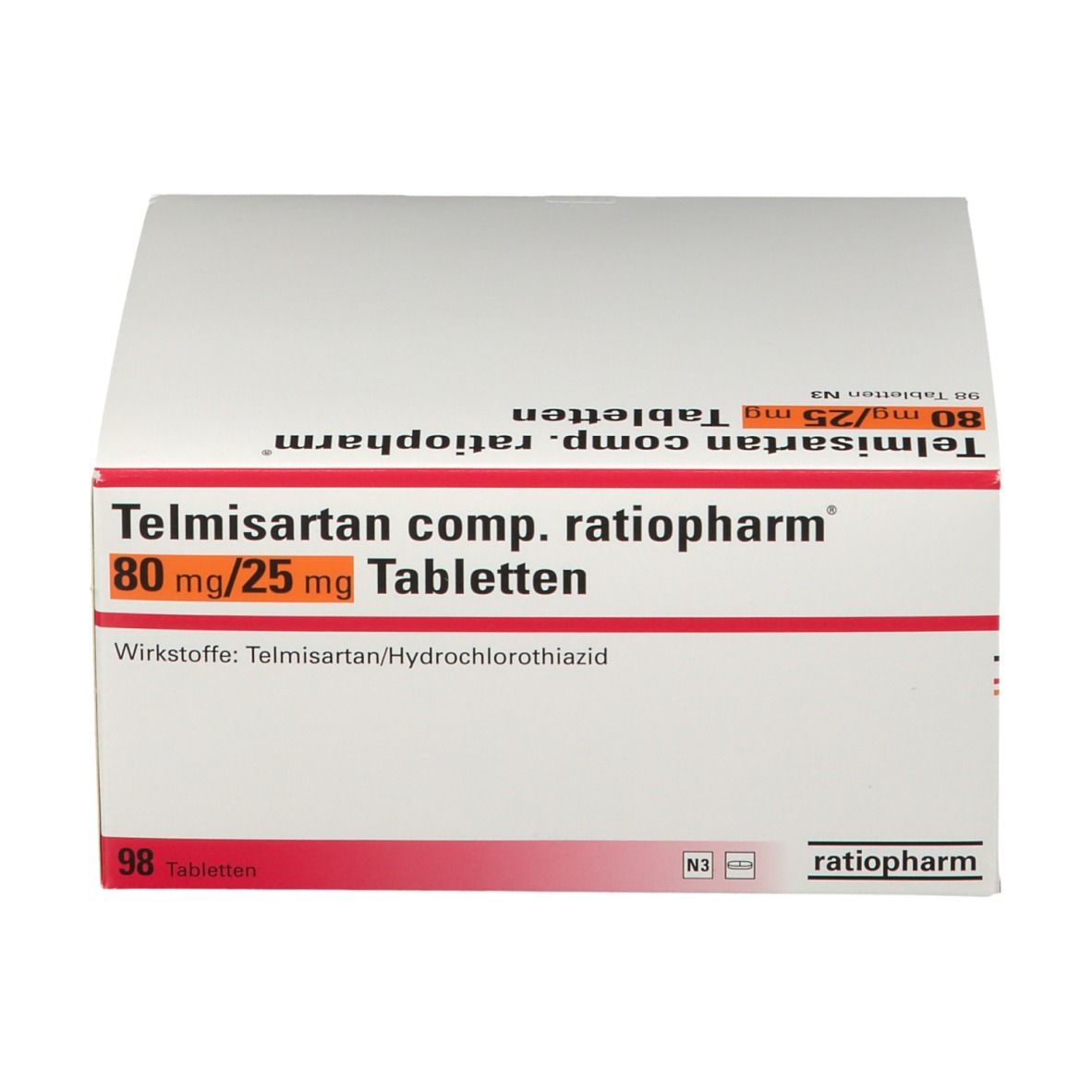 Telmisartan comp. ratiopharm® 80 mg/25 mg