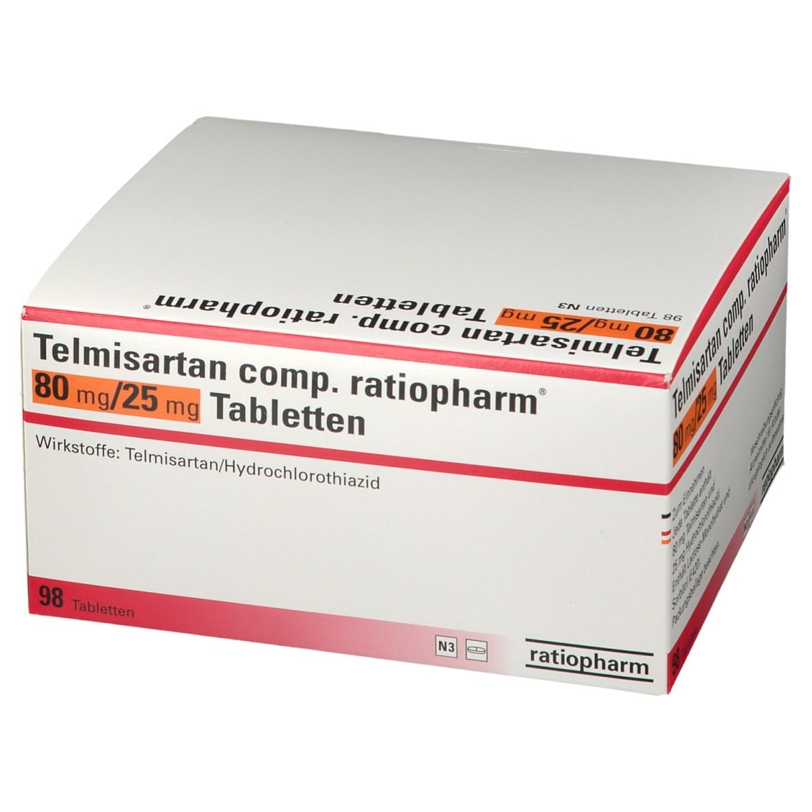 Telmisartan comp. ratiopharm® 80 mg/25 mg