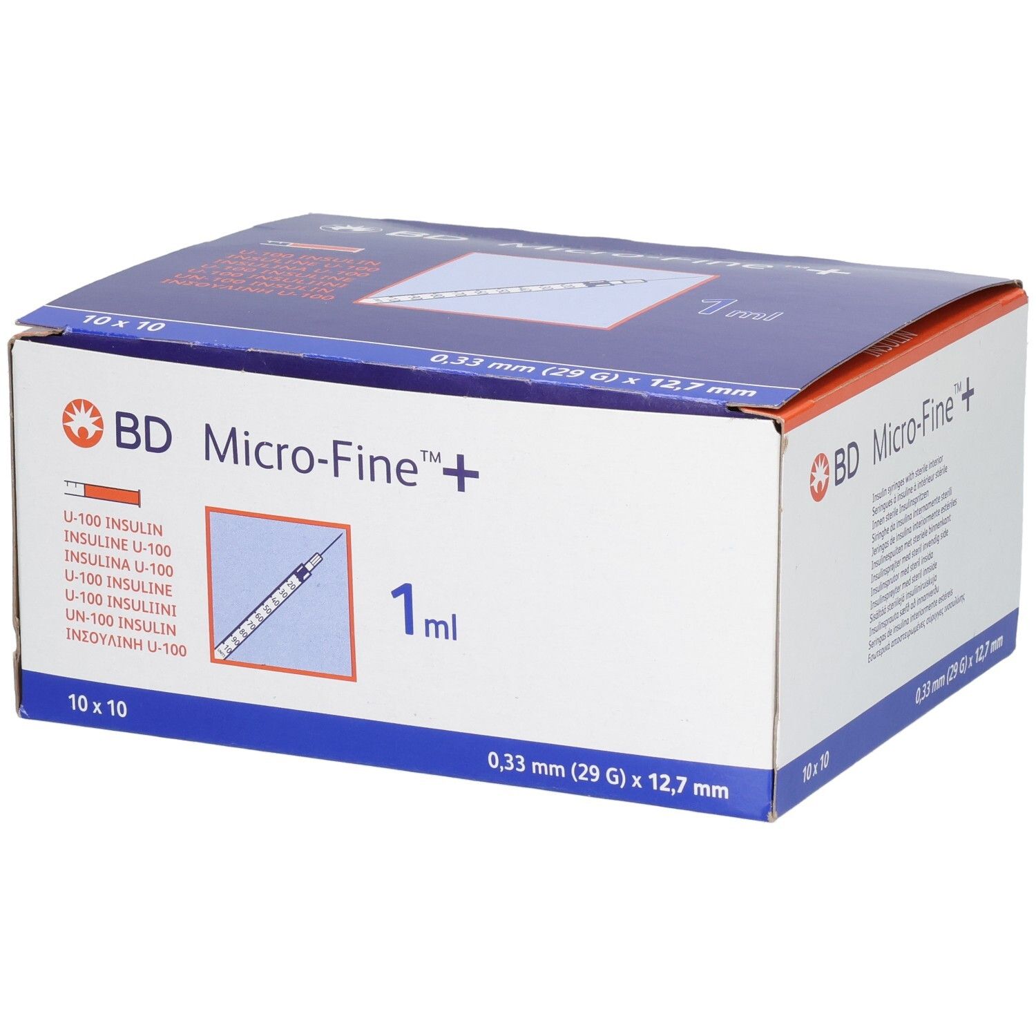 BD Micro-Fine+ Insulinspr.1 ml U100 12,7 mm 100x1 Spritzen