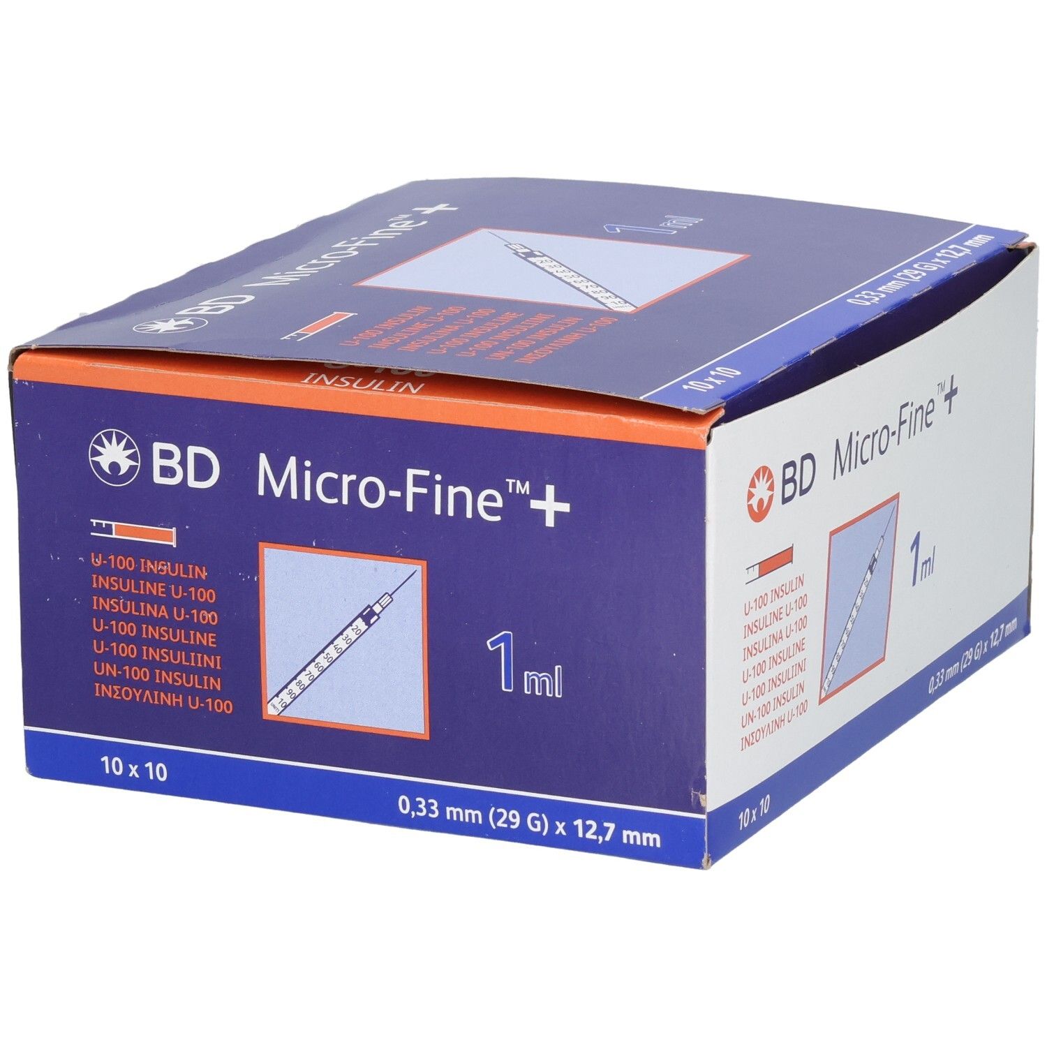 BD Micro-Fine+® Insulinspritzen 1 ml U-100 0,33 x 12,7 mm