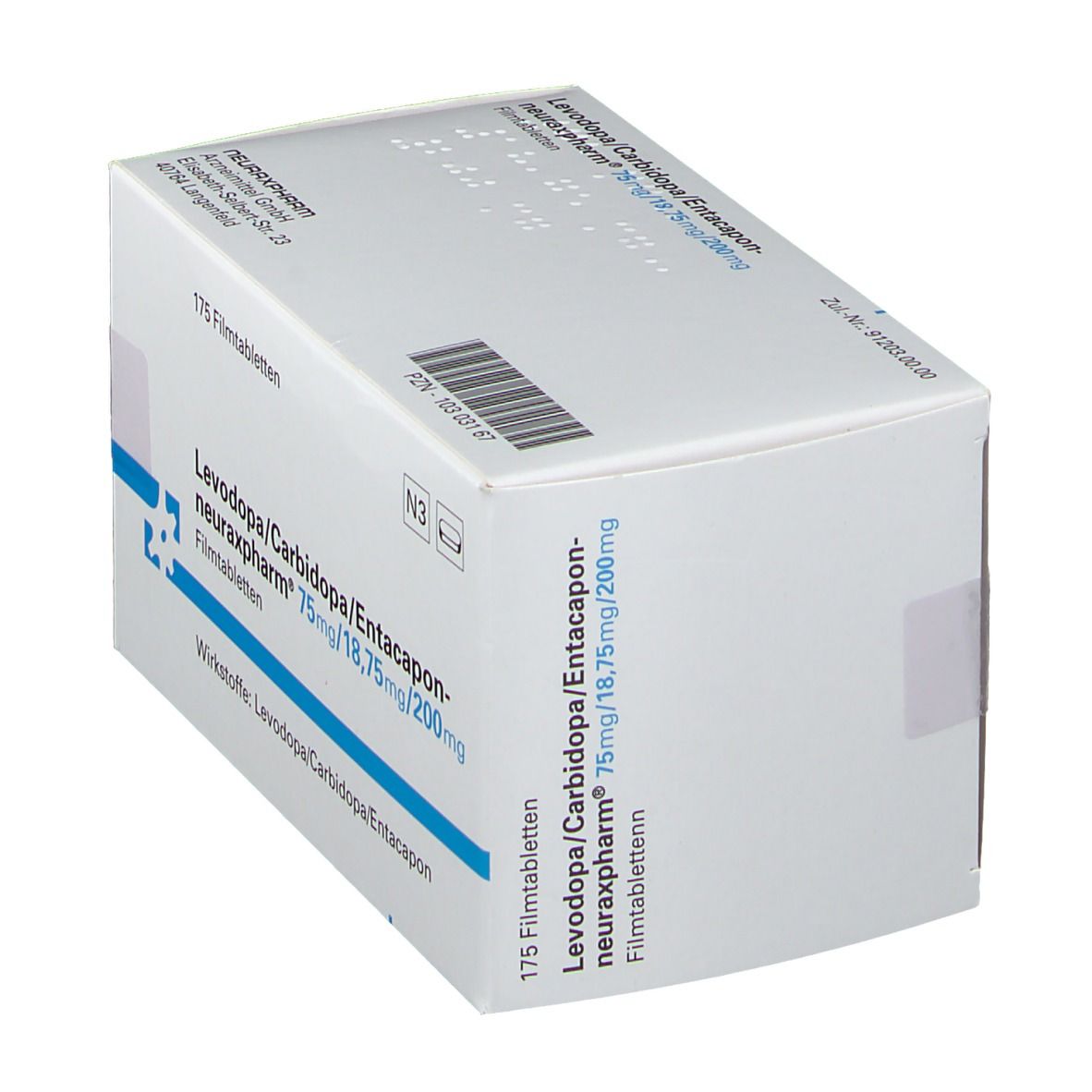 Levodopacarbidopaentacapon Neuraxpharm® 75 Mg1875 Mg200 Mg 175 St