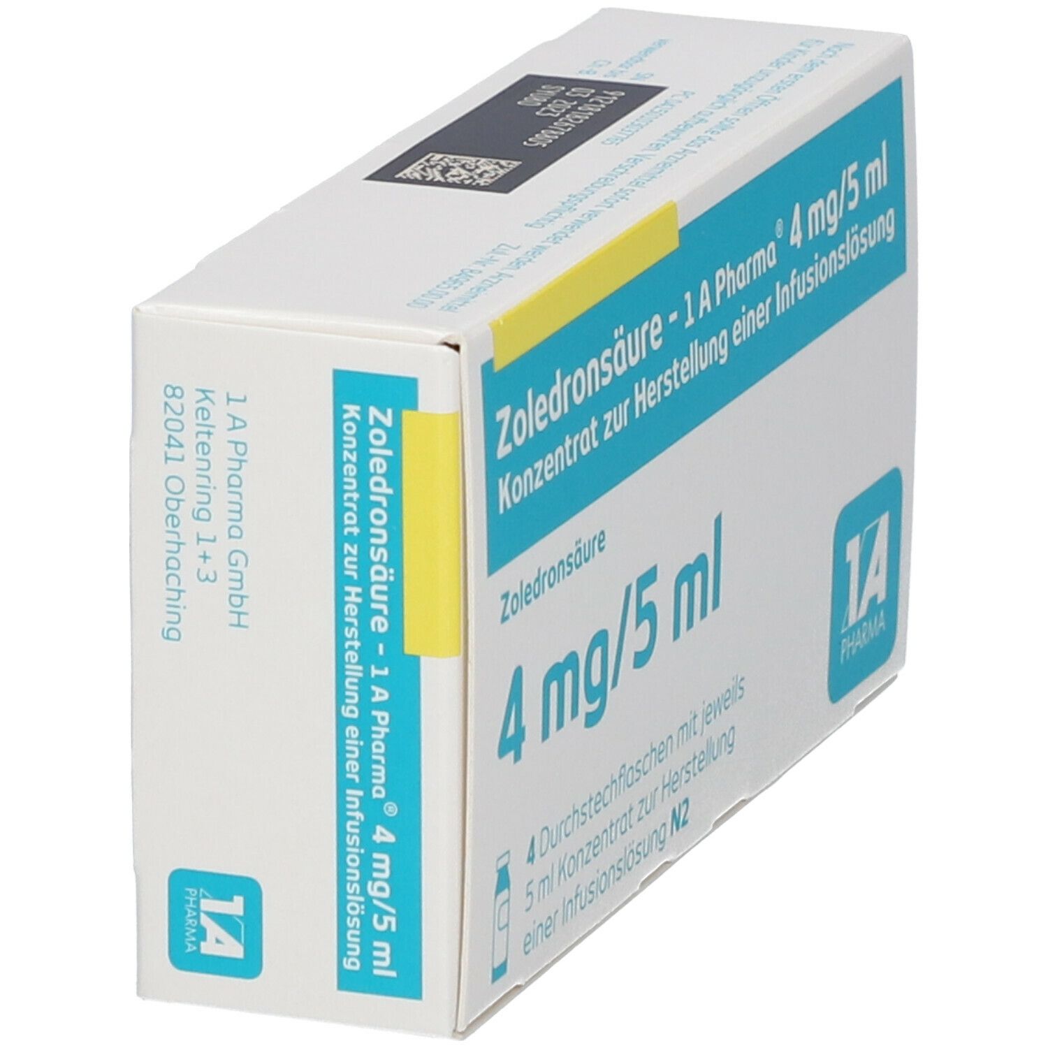 Zoledronsäure-1A Pharma 4 mg/5 ml Konz.z.H.Inf.L. St Infusionslösungskonzentrat