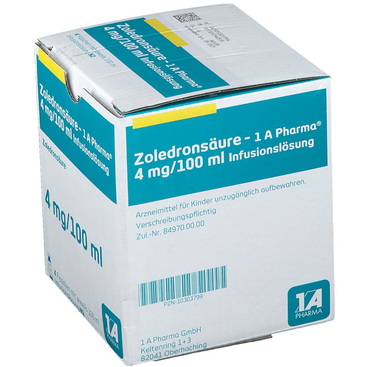 Zoledronsäure-1A Pharma 4 mg/100 ml Infusionslsg. St Infusionslösung