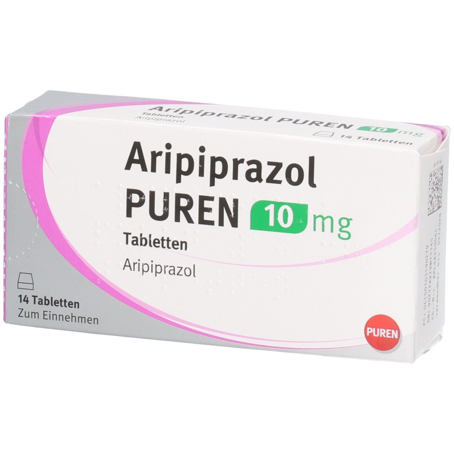 Aripiprazol PUREN 10 mg Tabletten, 14 Stück.