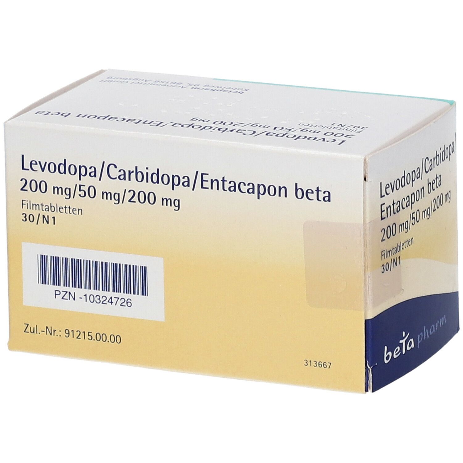 Levodopa/Carbidopa/Entacapon beta 200 mg/50 mg/200 mg