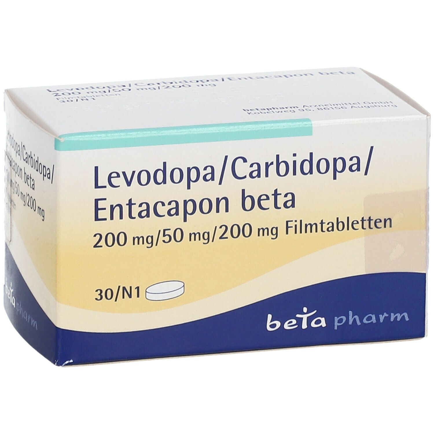 Levodopa/Carbidopa/Entacapon beta 200 mg/50 mg/200 mg