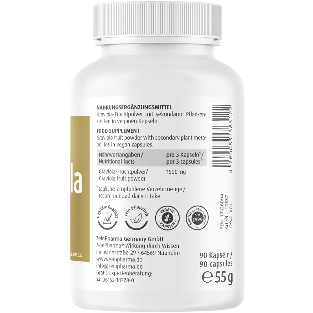 ZeinPharma® Graviola Kapseln 500 mg