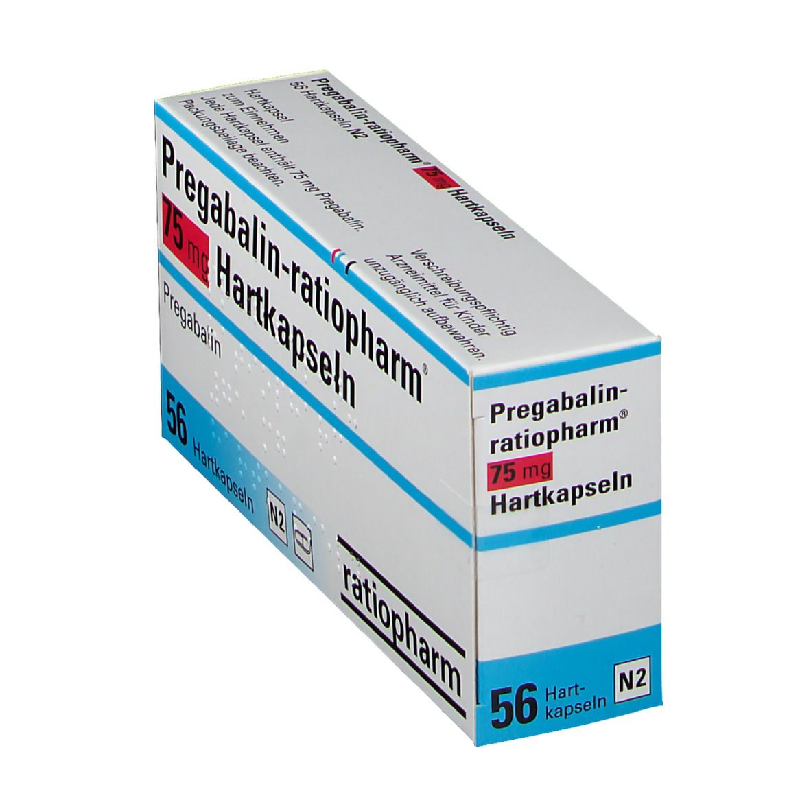 PREGABALIN-ratiopharm 75 mg Hartkapseln 56 St