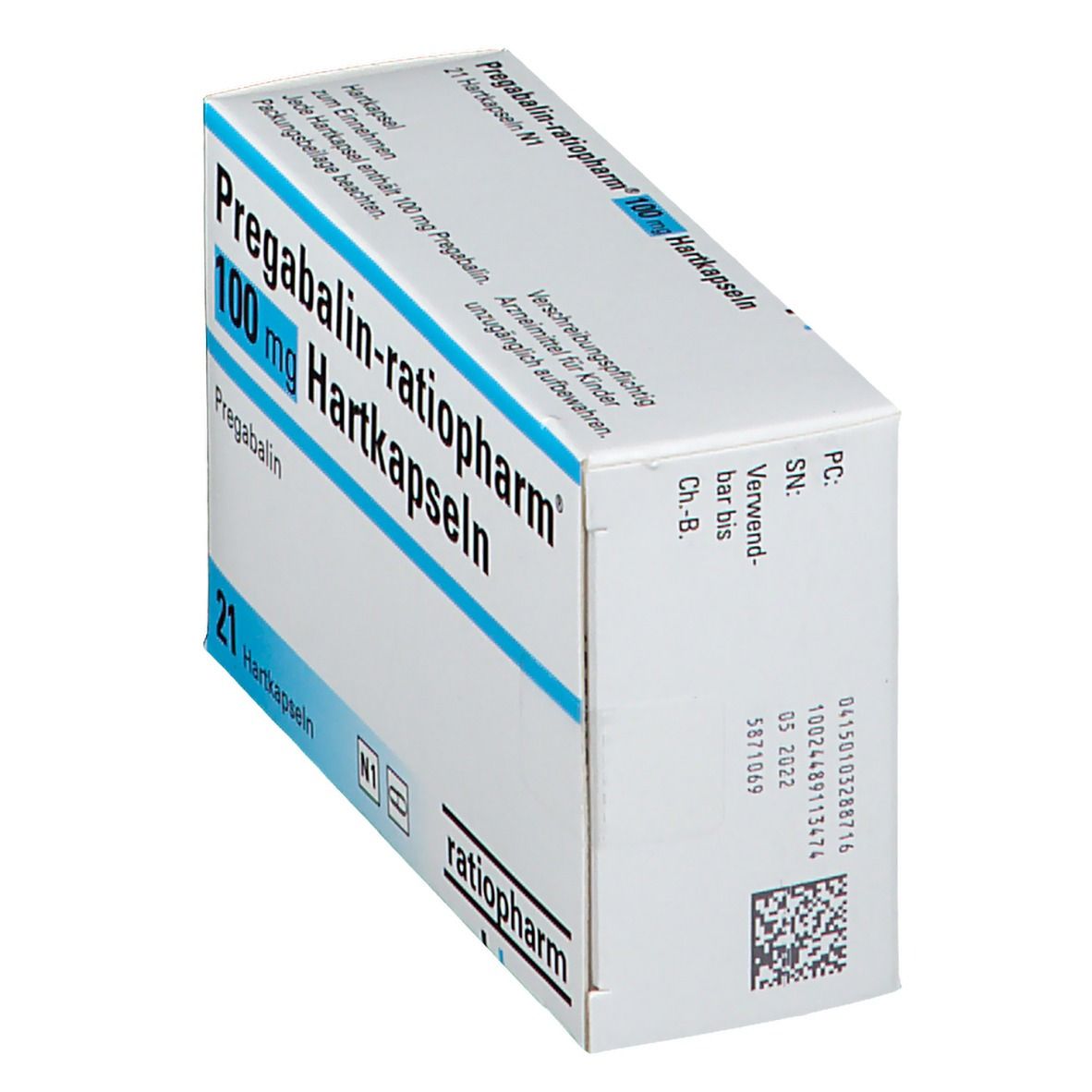 PREGABALIN-ratiopharm 100 mg Hartkapseln 21 St