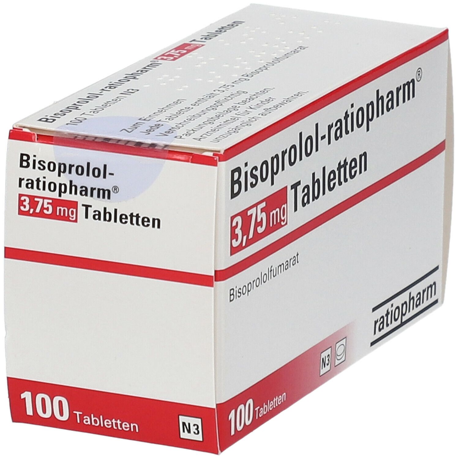 BISOPROLOL-ratiopharm 1,25 mg Tabletten 20 St