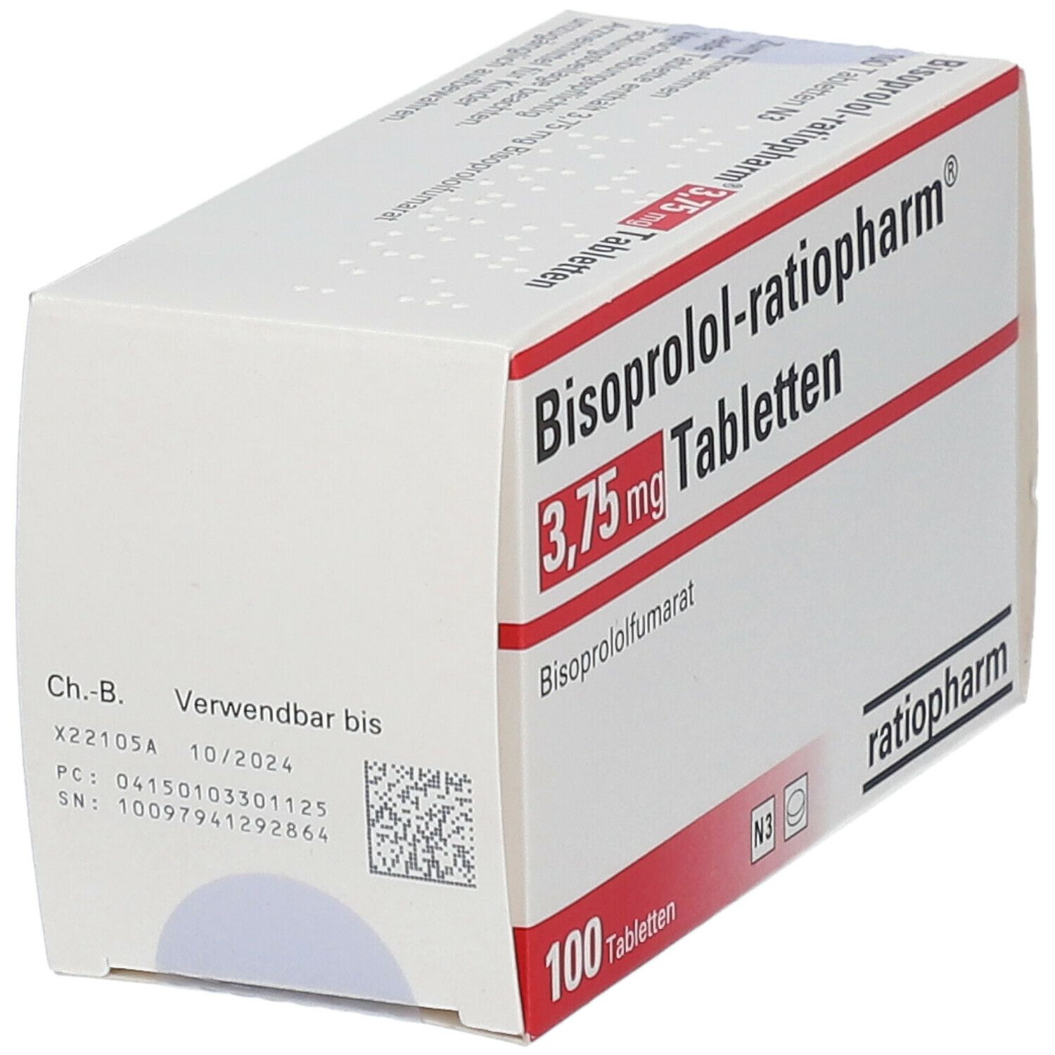 Bisoprolol-ratiopharm® 3,75 mg