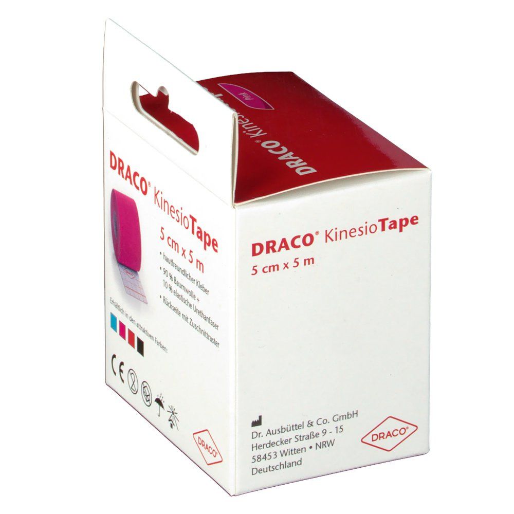 Draco KinesioTape Pink 5 cm x 5 m