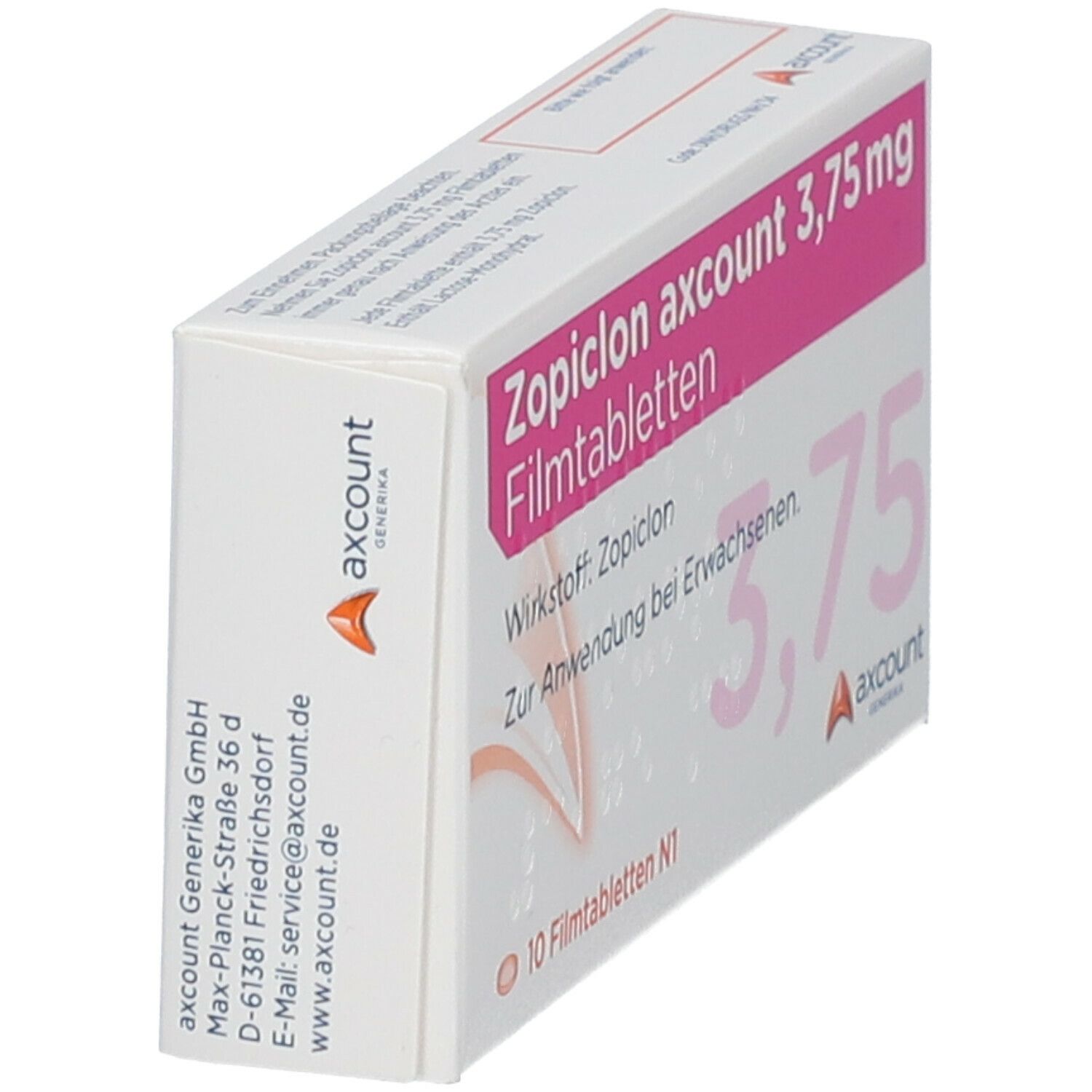 Zopiclon axcount 3,75 mg