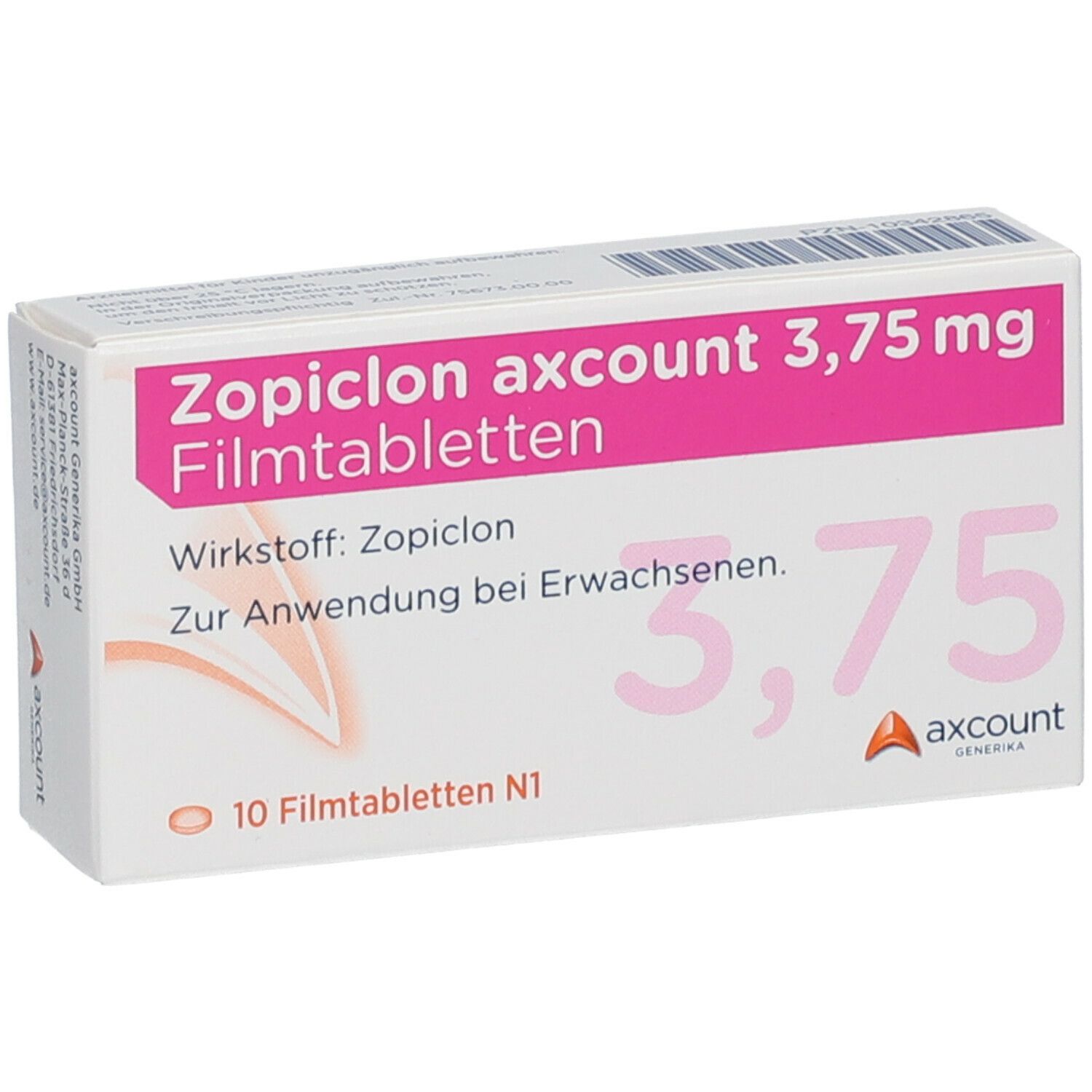Zopiclon axcount 3,75 mg