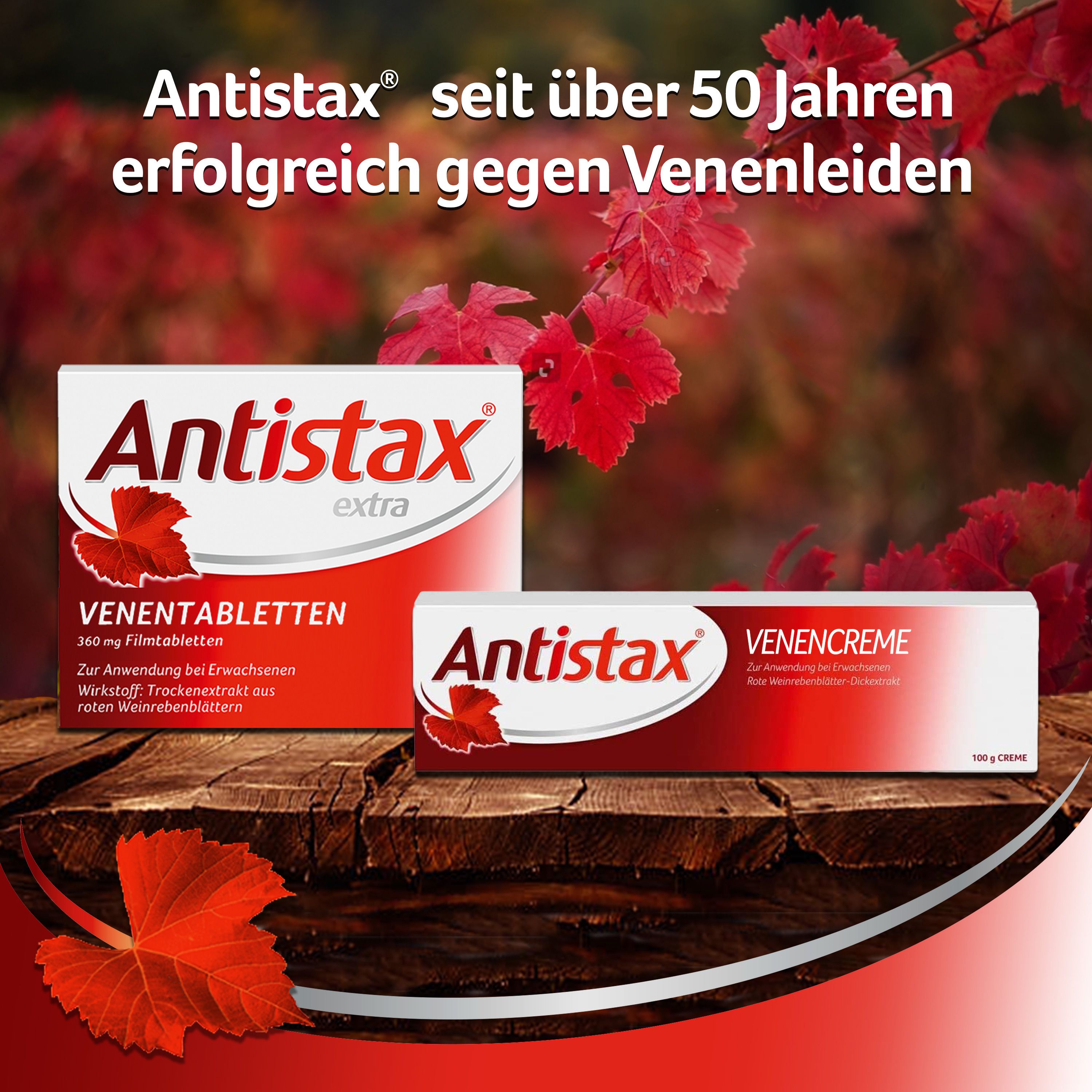 Antistax Venencreme belebt müde, schwere Beine