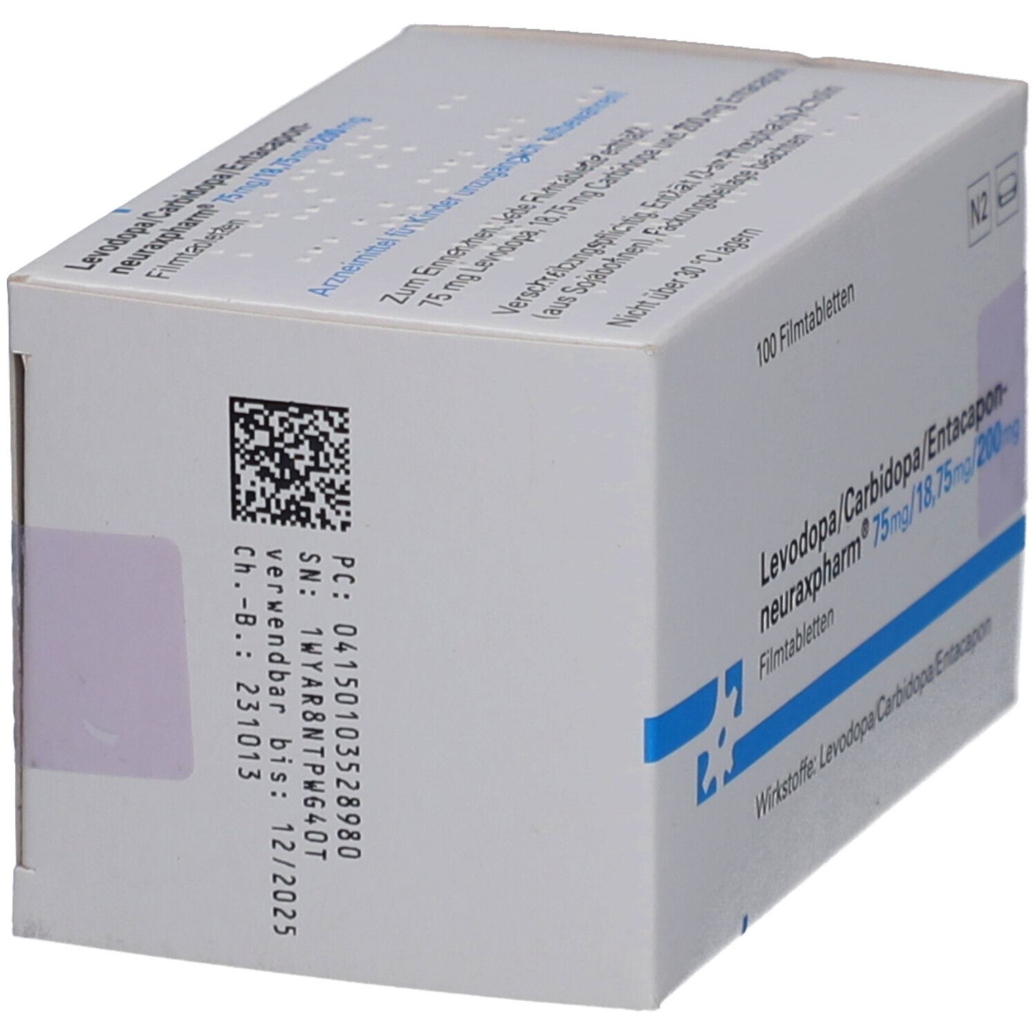 Levodopa/Carbidopa/Entacapon-neuraxpharm® 75 mg/18,75 mg/200 mg