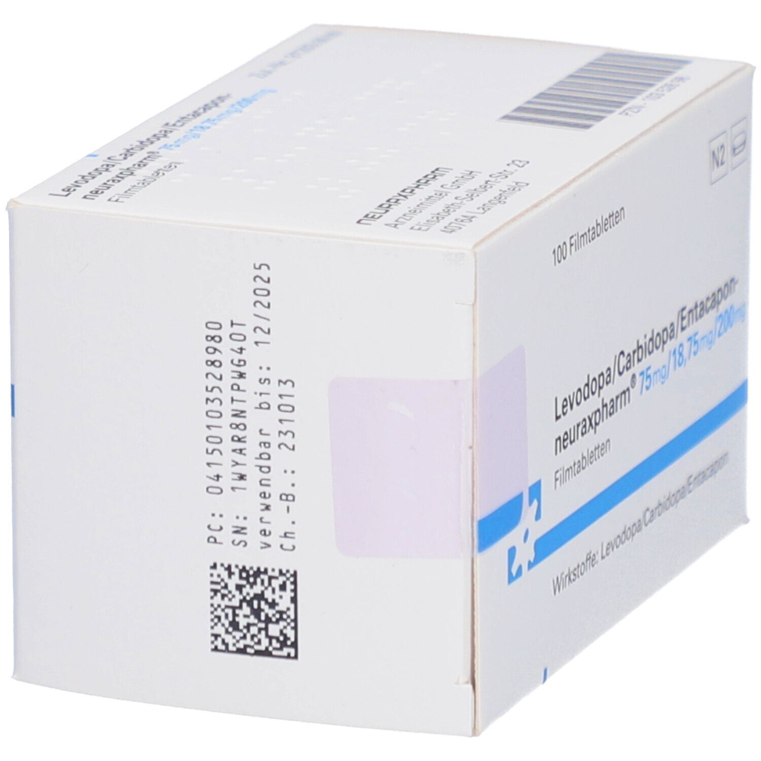 Levodopa/Carbidopa/Entacapon-neuraxpharm® 75 mg/18,75 mg/200 mg