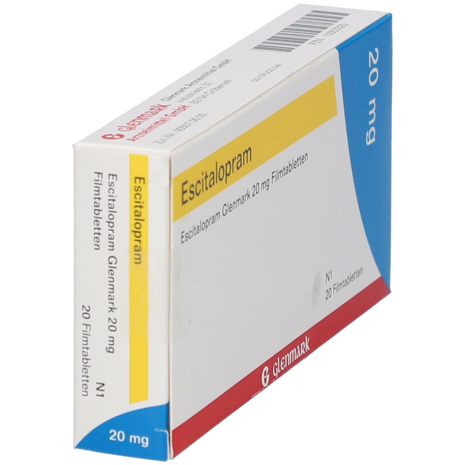 Escitalopram Glenmark 20 mg Filmtabletten St