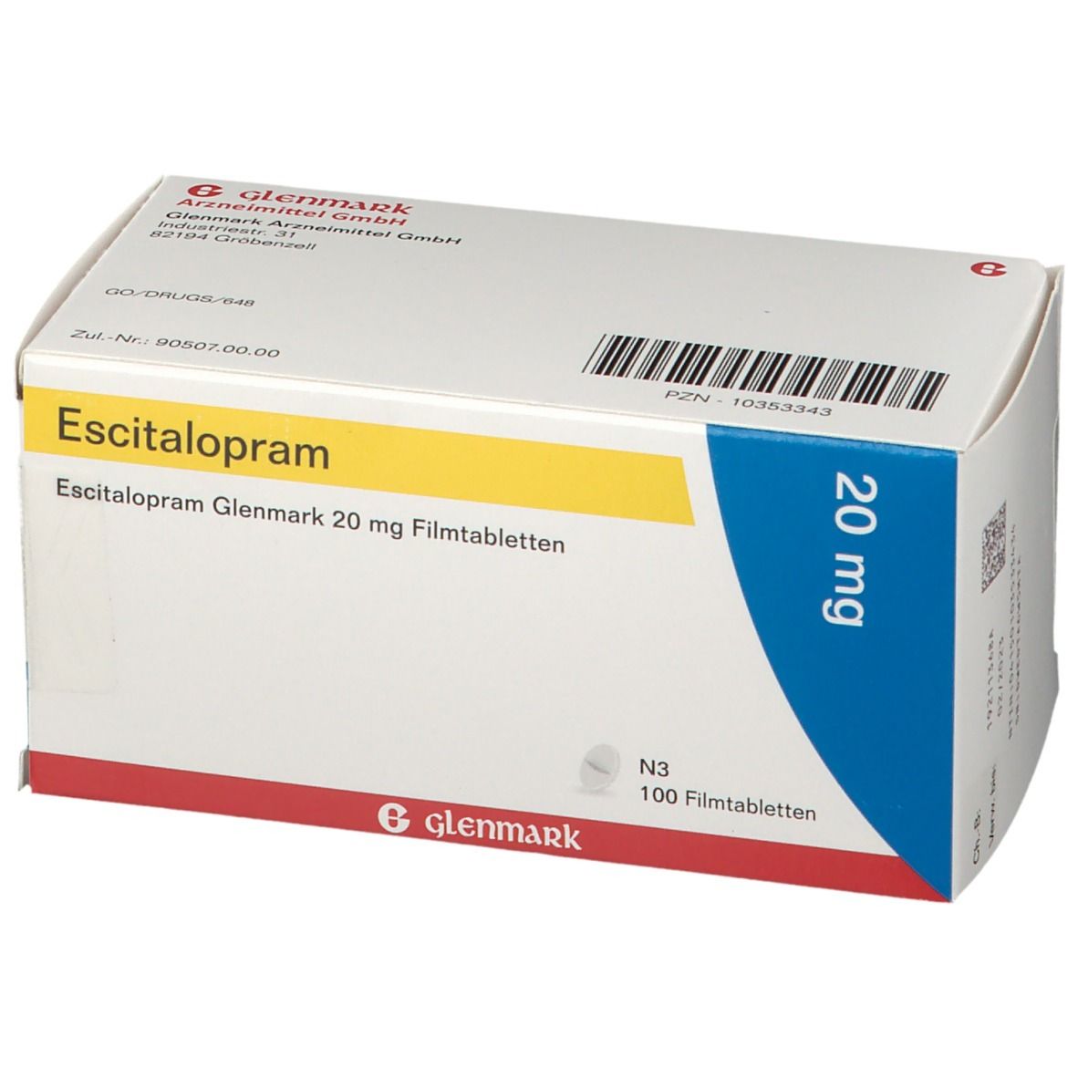 Escitalopram Glenmark 20 mg