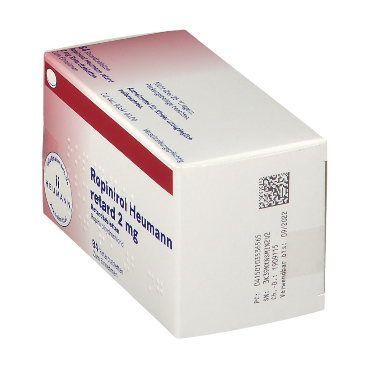 Ropinirol Heumann retard 2 mg Retardtabletten 84 St Retard-Tabletten