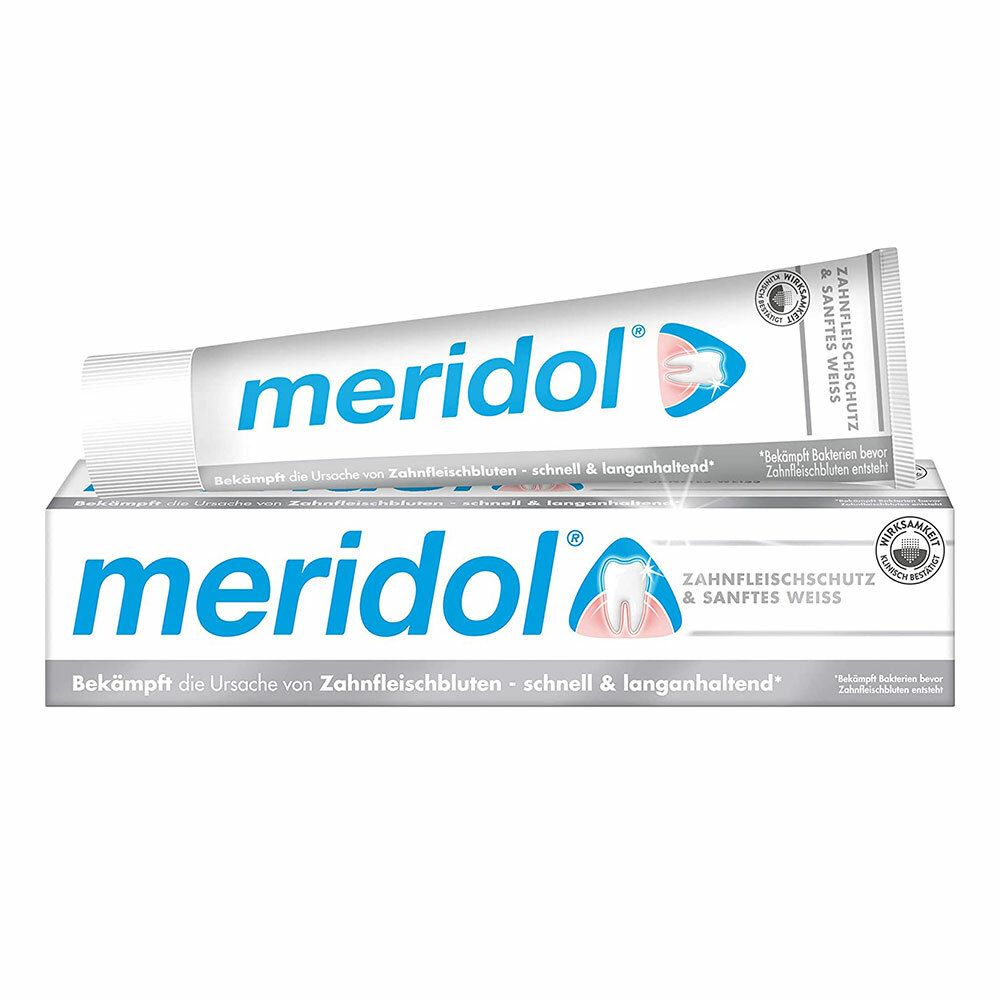 meridol Zahnfleischschutz & sanftes weiß Zahnaufhellende Zahnpasta