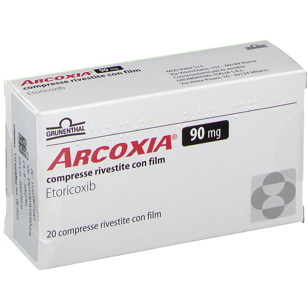 Arcoxia 90 mg Etoricoxib, 20 Filmtabletten.