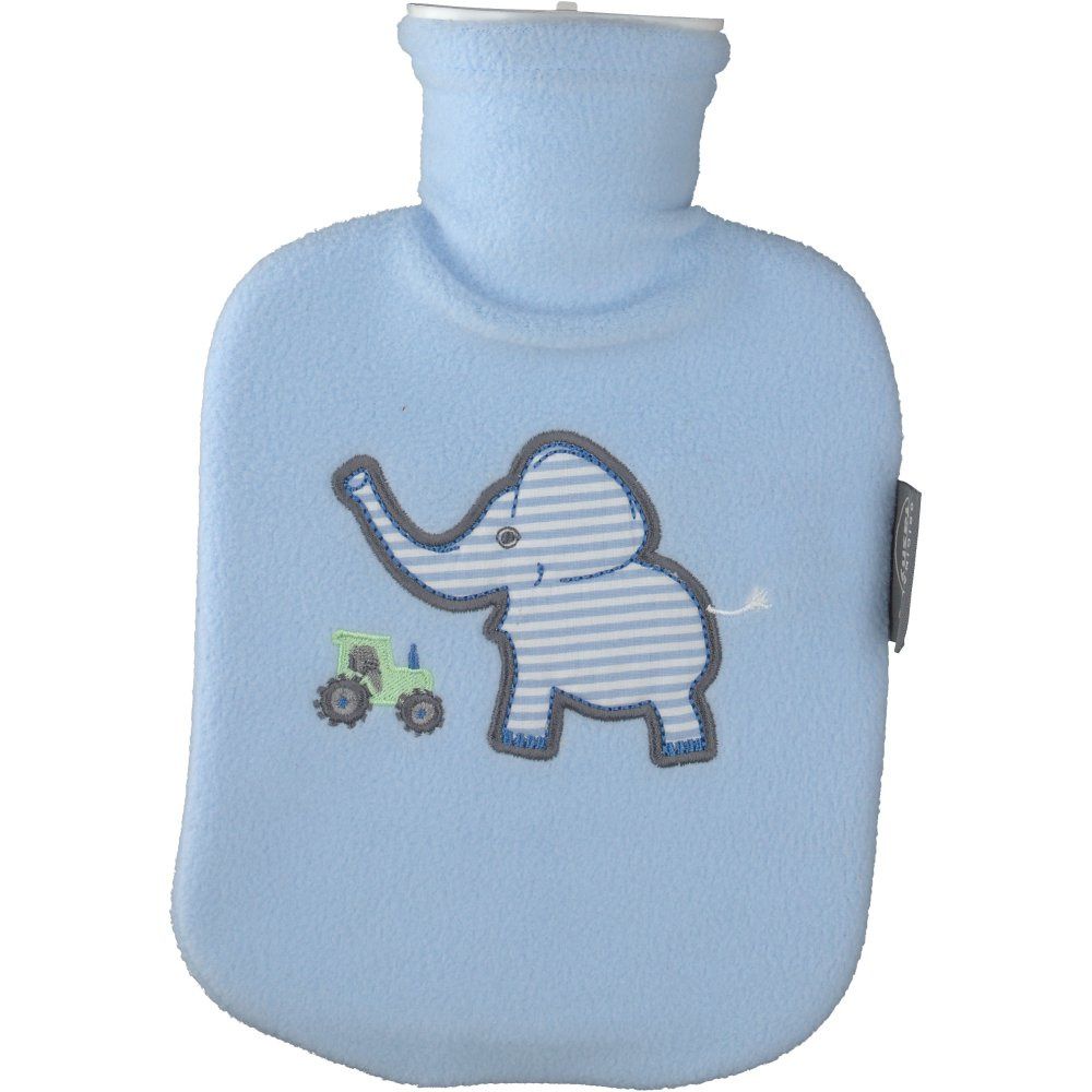 Kinderwärmflasche blau mit Motiv Flausch Wärmflasche von fashy 