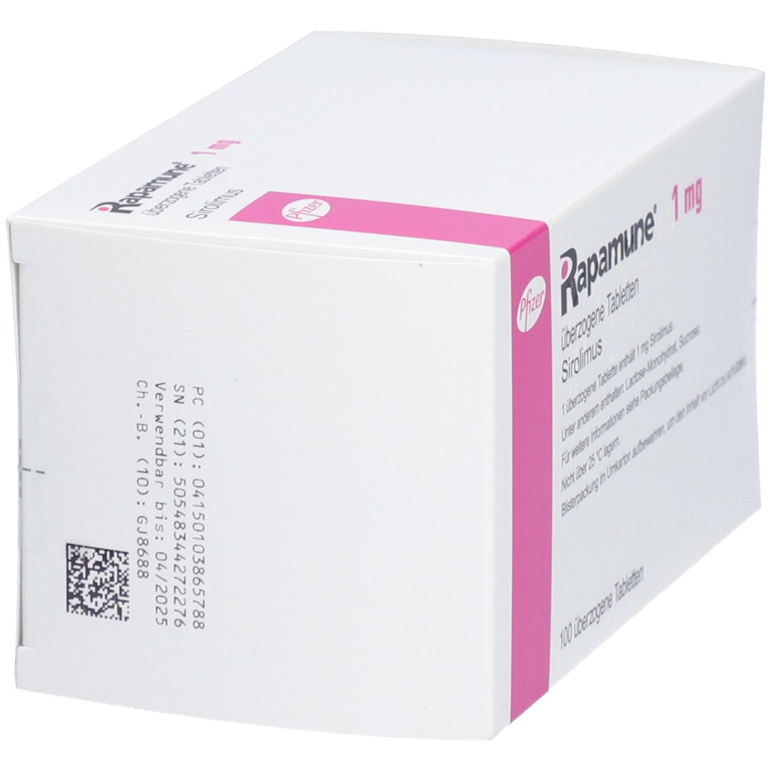 Rapamune 1 mg überzogene Tabletten 100 St Überzogene