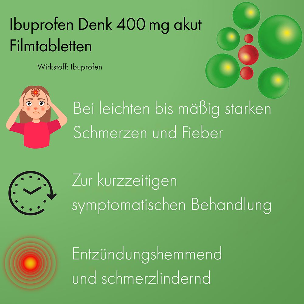 Ibuprofen Denk 400 mg akut Filmtabletten 20 St