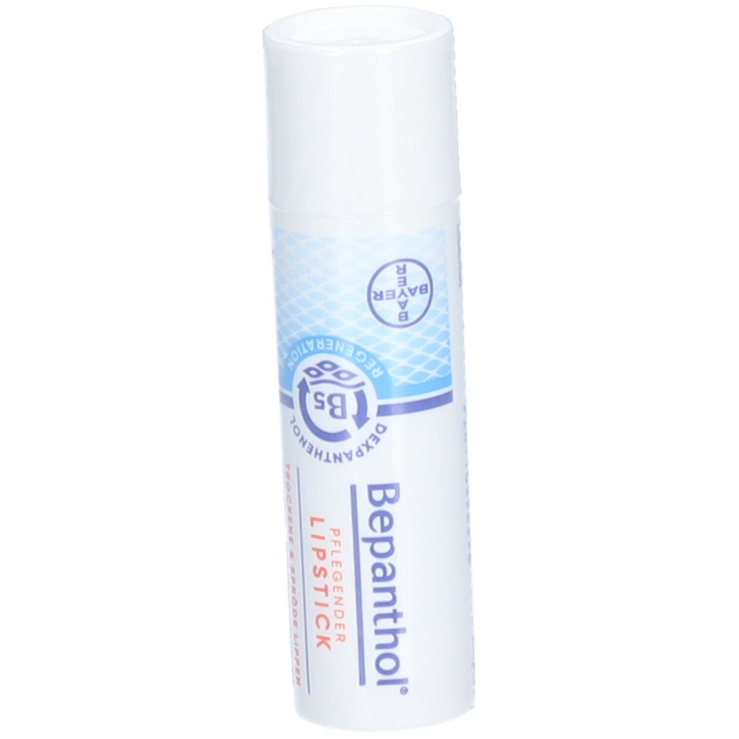Bepanthol Lipstick mit Dexpanthenol B5 für Regeneration. Für trockene, spröde Lippen.