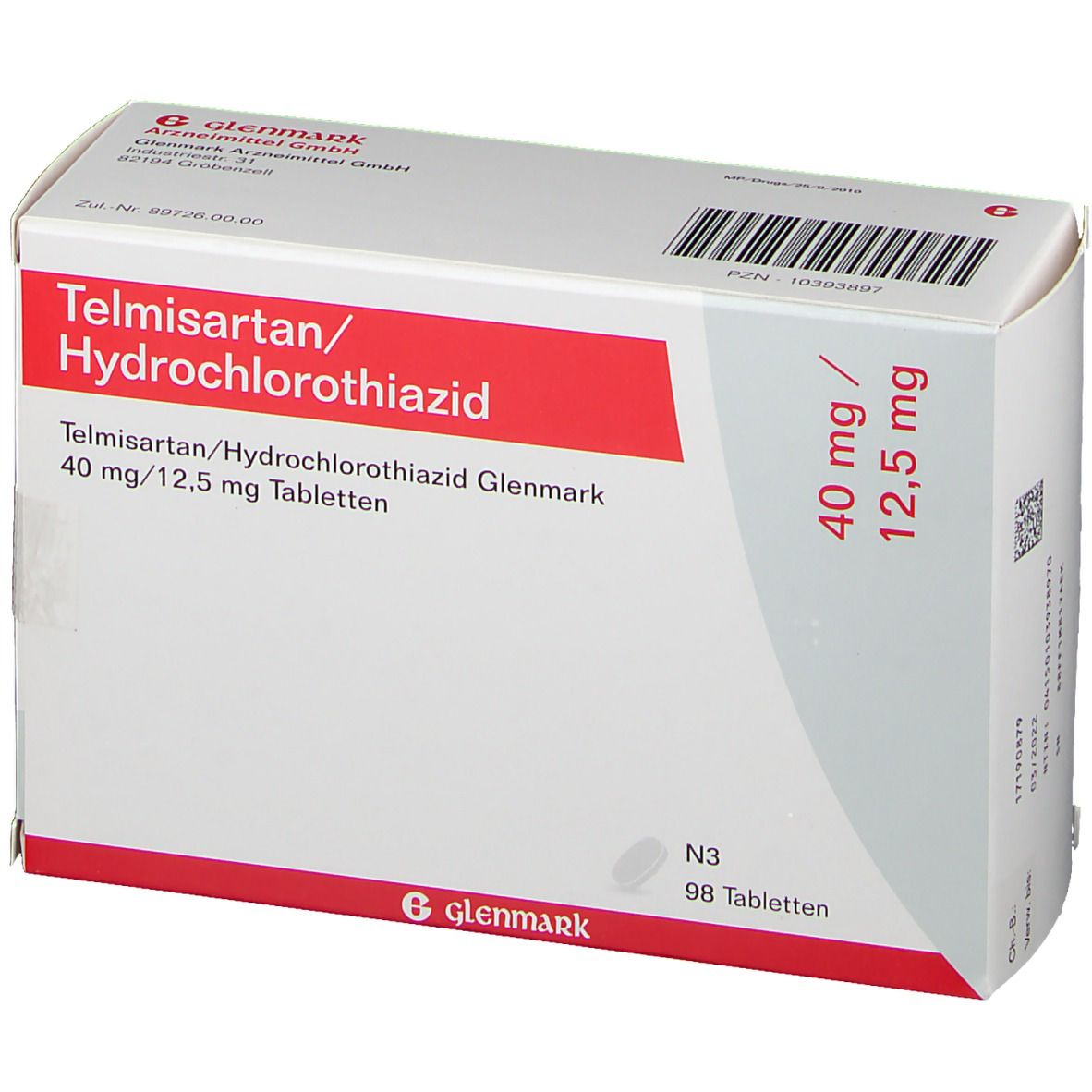 Telmisartan/Hydrochlorothiazid Glenmark 40 mg/12,5 mg