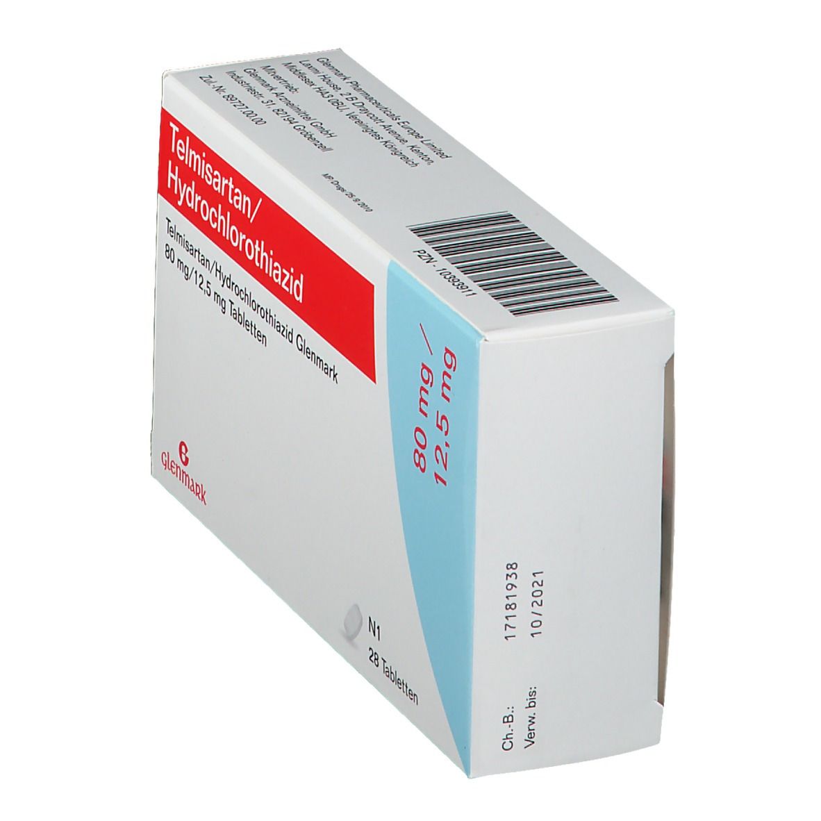 Telmisartan/Hydrochlorothiazid Glenmark 80 mg/12,5 mg