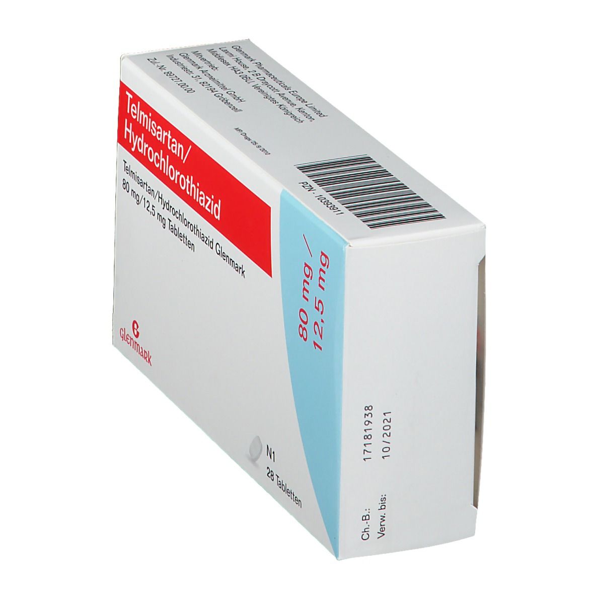 Telmisartan/Hydrochlorothiazid Glenmark 80 mg/12,5 mg