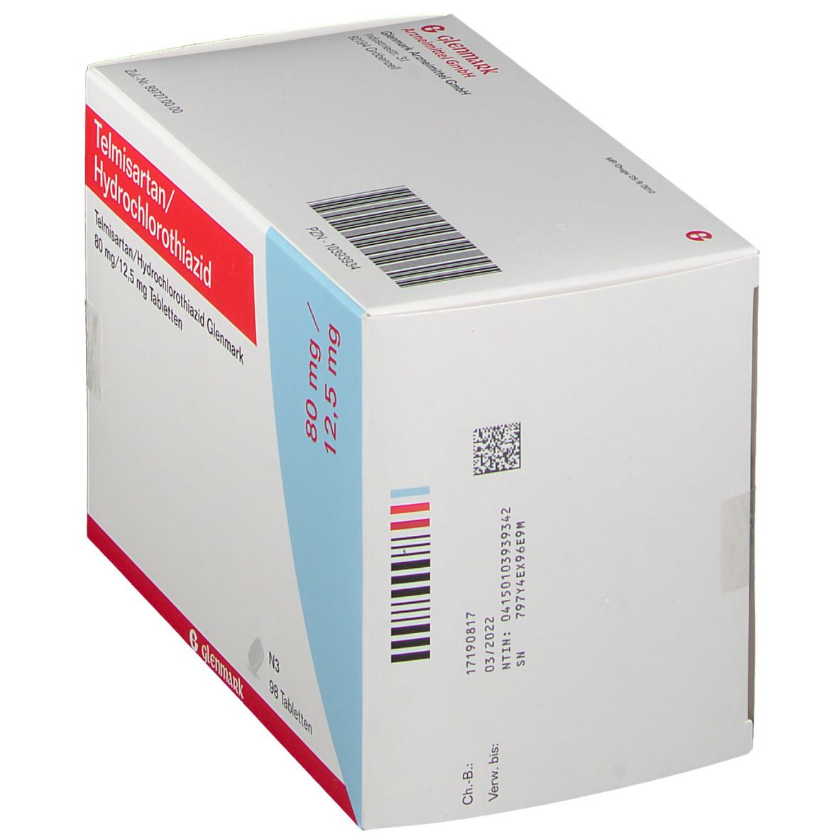 Telmisartan/Hydrochlorothiazid Glenmark 80 mg/12,5 mg