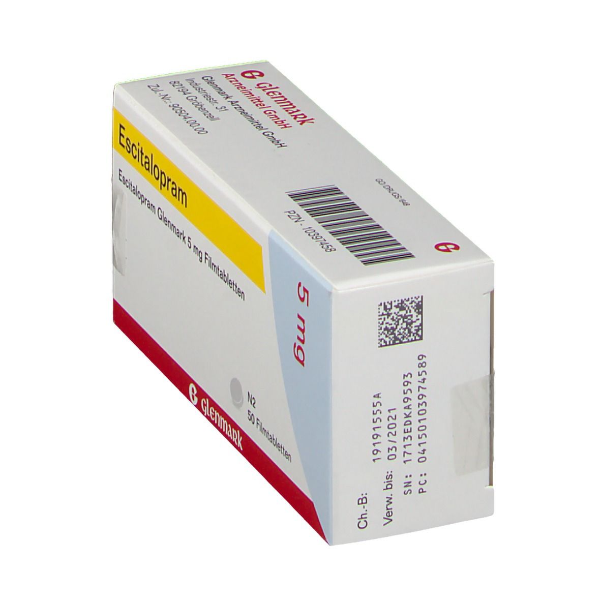 Escitalopram Glenmark 5 mg Filmtabletten 50 St