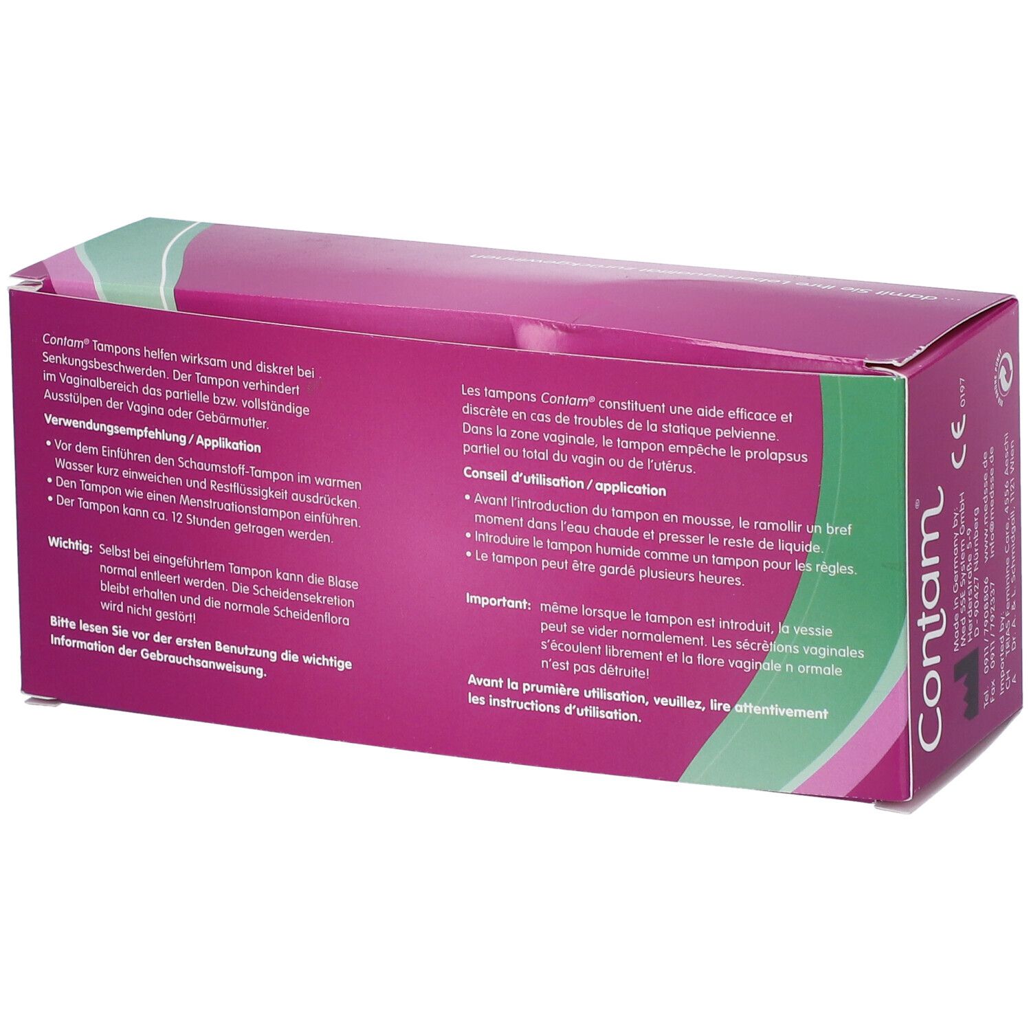 Contam® Tampon für Harninkontinenz und Störungen der Beckenstatik Extra / Extra-Plus / Super-Plus