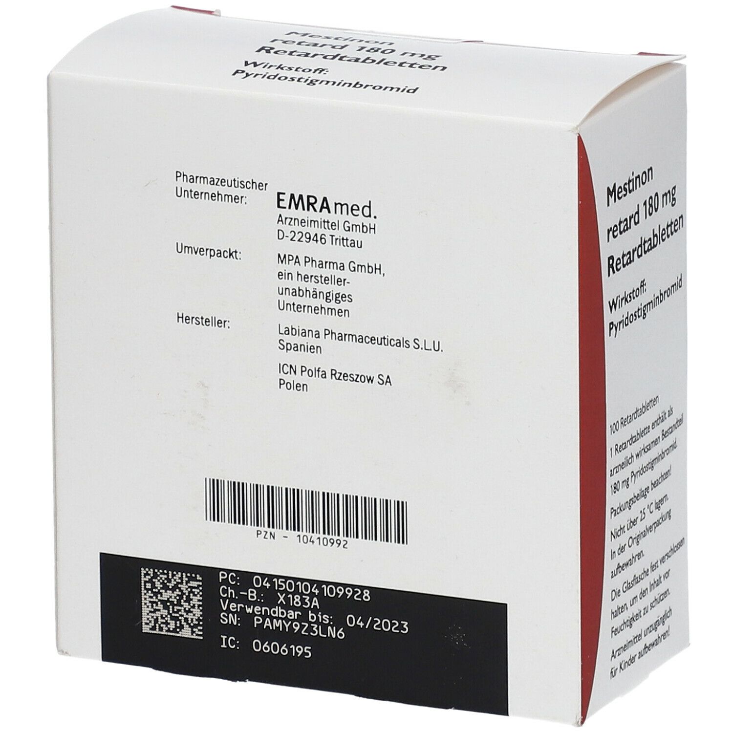 Mestinon Retard 180 mg Retard