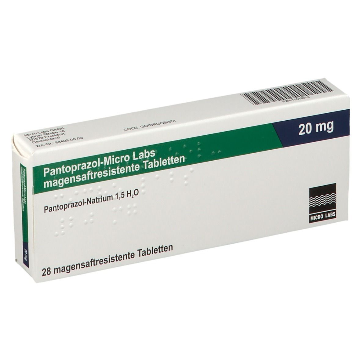 Pantoprazol micro labs 20 mg