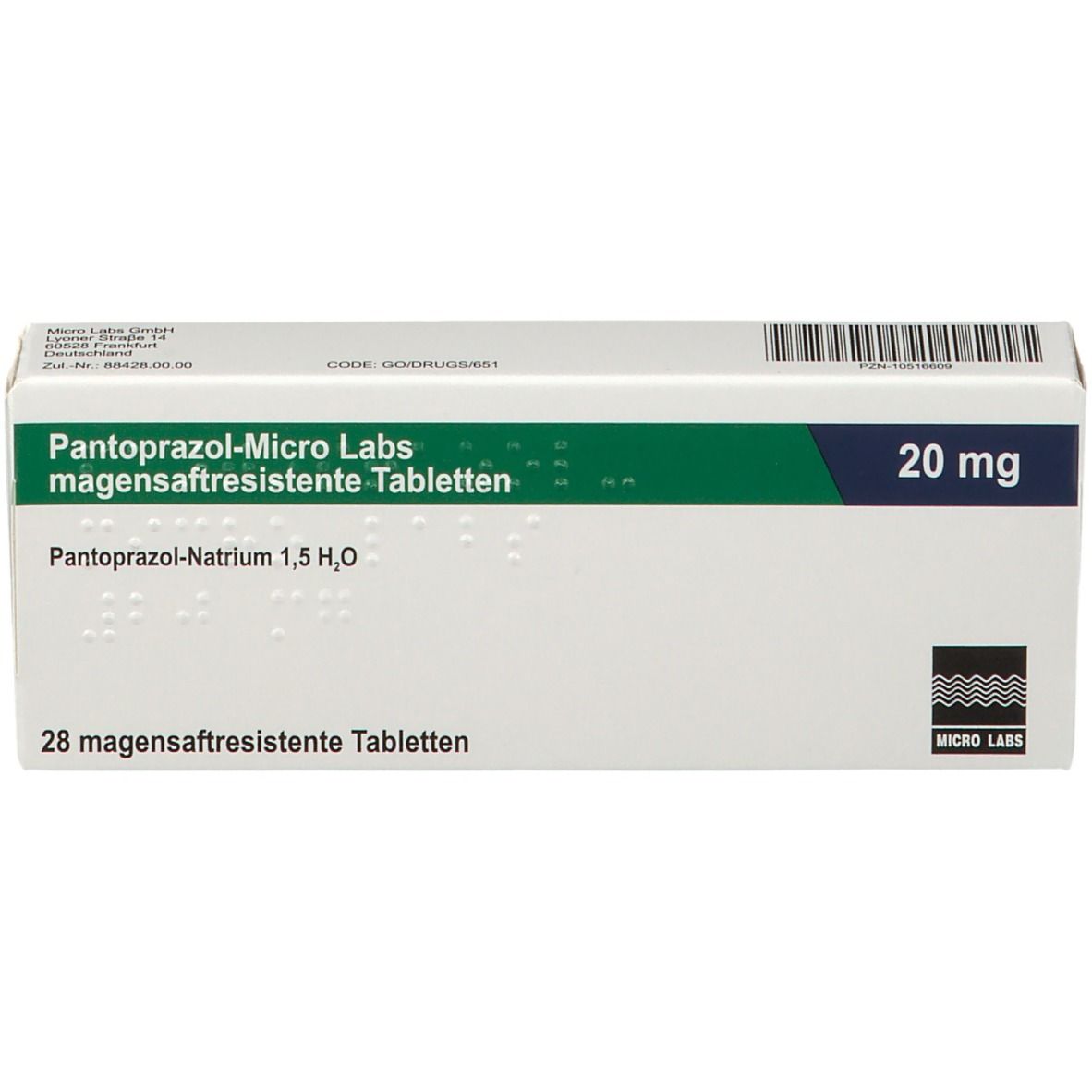 Pantoprazol micro labs 20 mg